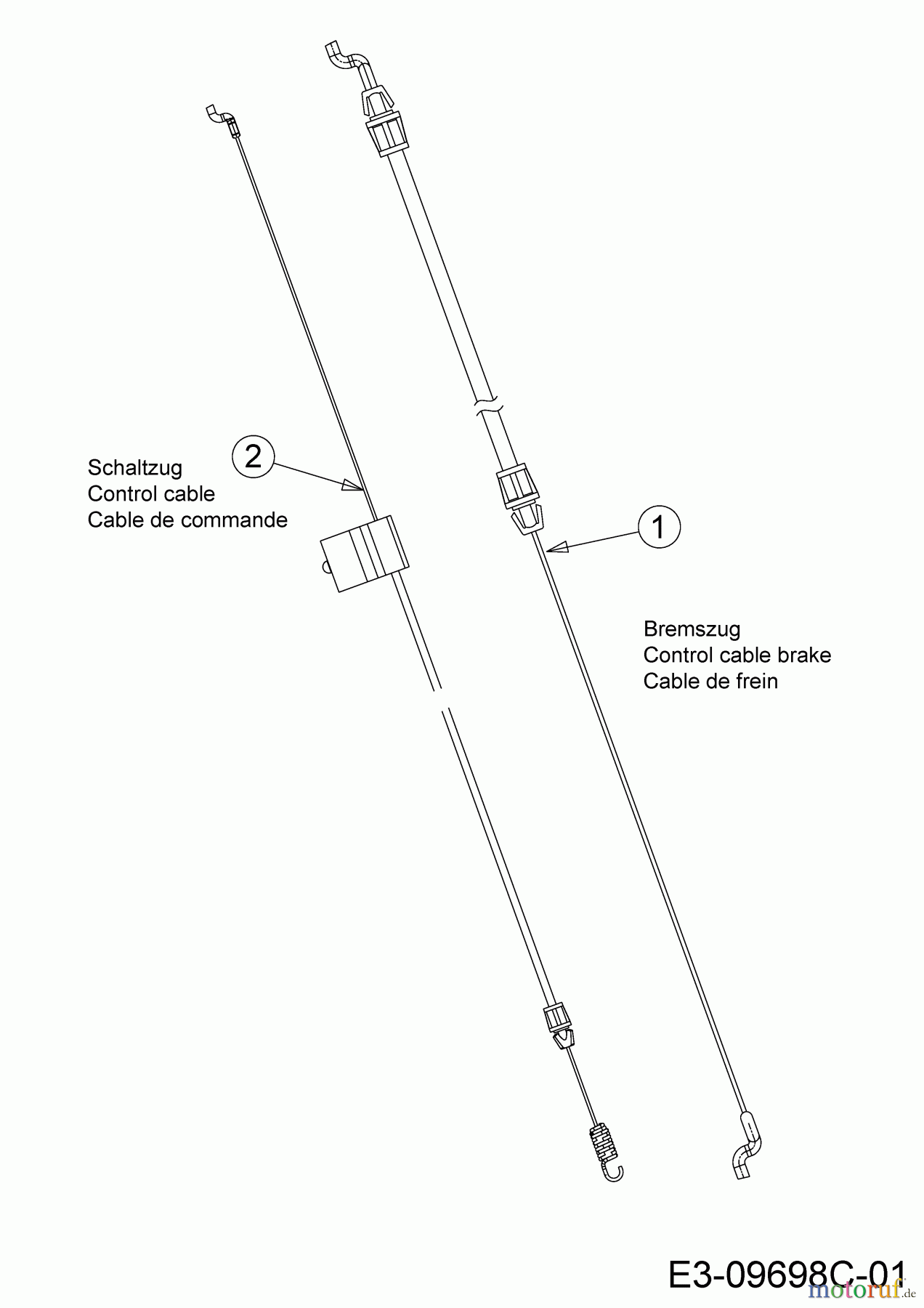  Wolf-Garten Petrol mower self propelled A 4600 A 12C-TOSC650 (2021) Control cable brake, Control cable