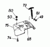 MTD Accessories Grass catcher for 30"/76cm rear discharge, 8 blades, Front weight 195-0380 (1985) Spareparts Deflector