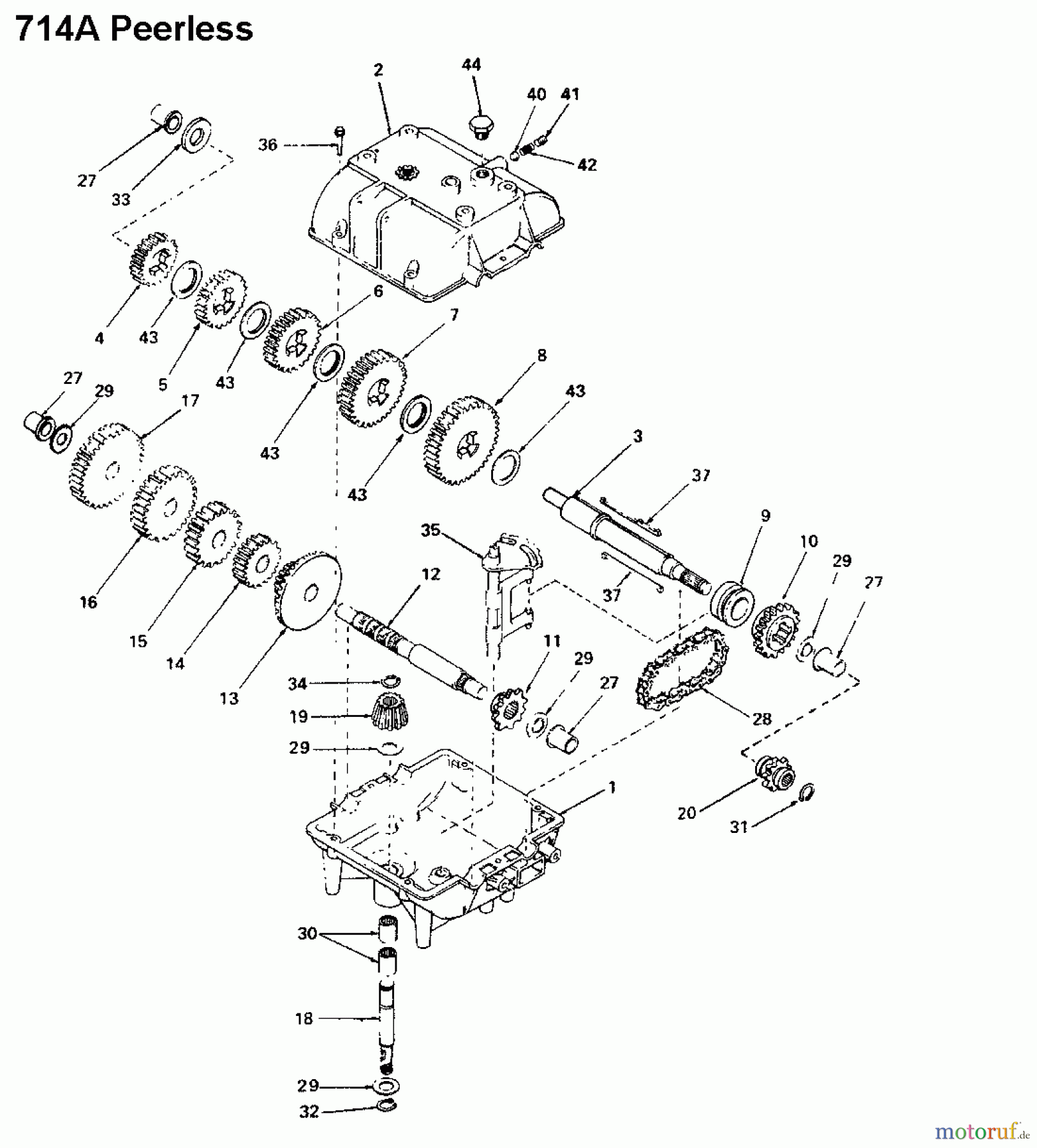  Columbia Lawn tractors RD 10/660 SL 135-5290  (1985) Gearbox