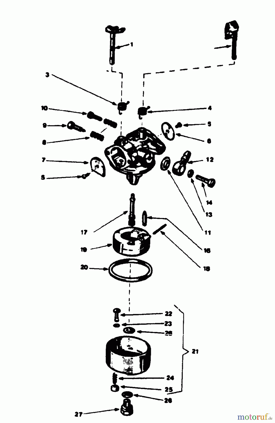  Golf Electric mower HE 02881.04  (1985) Carburetor