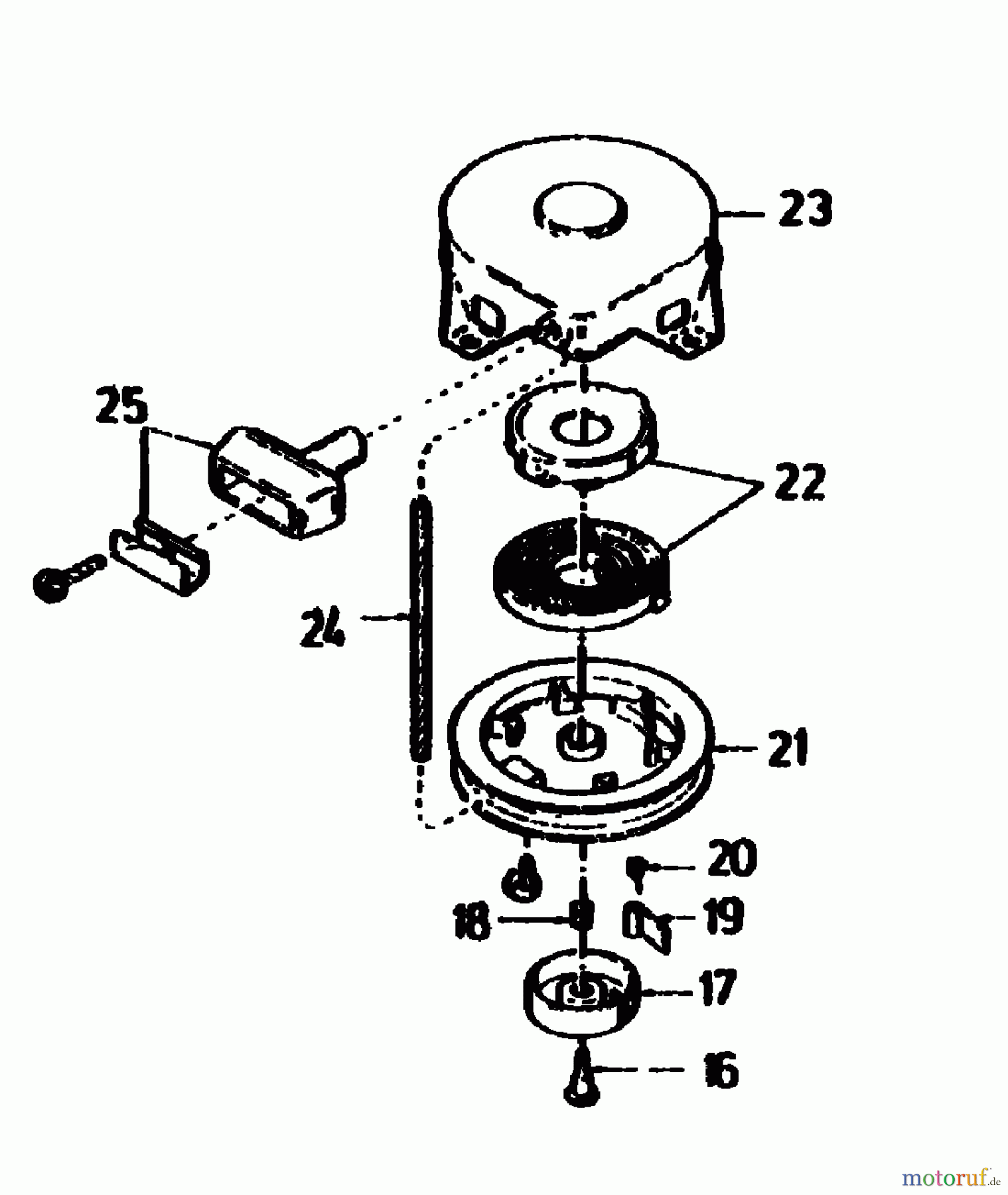  Golf Electric mower HE 02881.04  (1985) Recoil starter