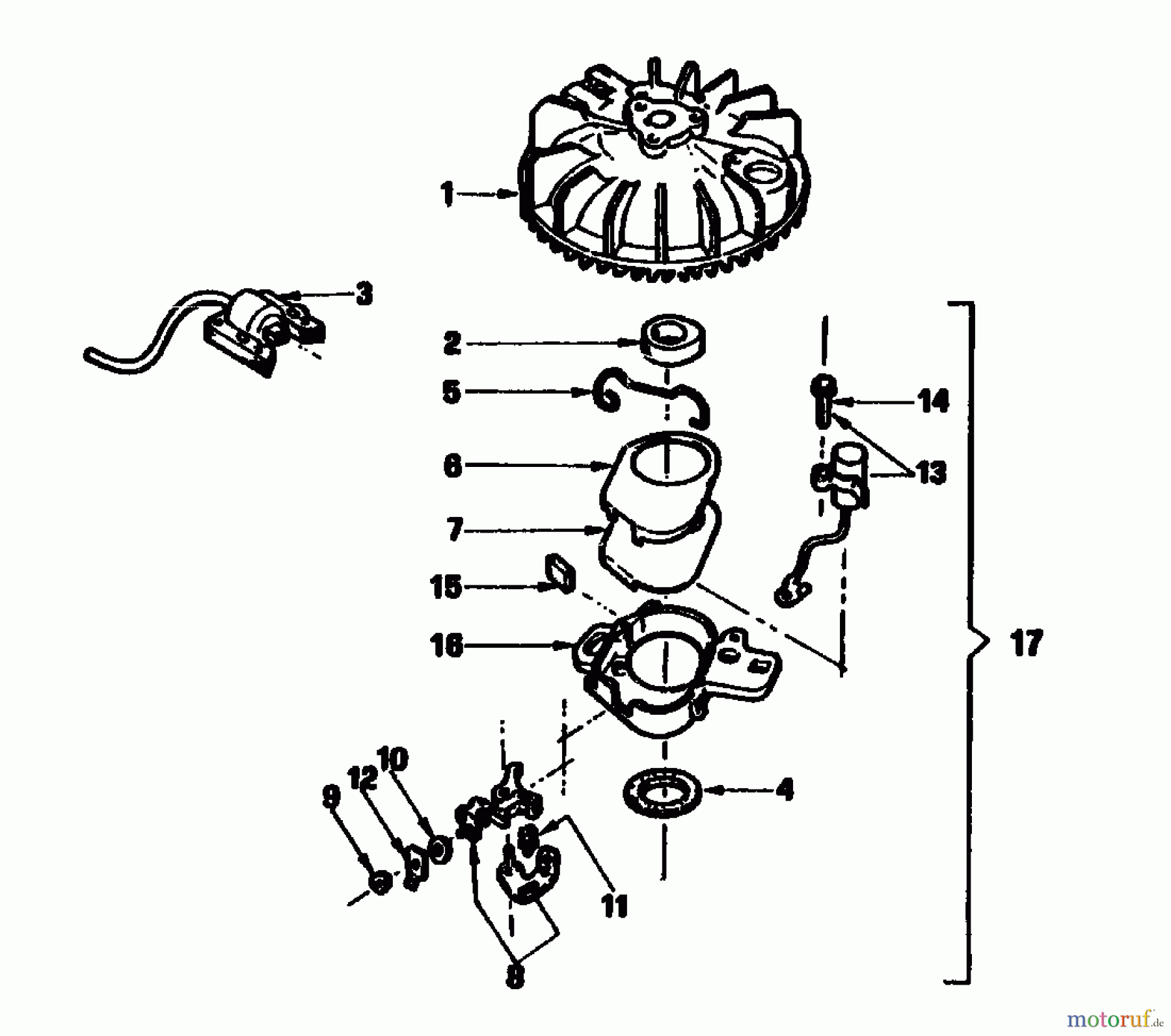  Gutbrod Petrol mower self propelled HB 46 R 02877.01  (1985) Flywheel