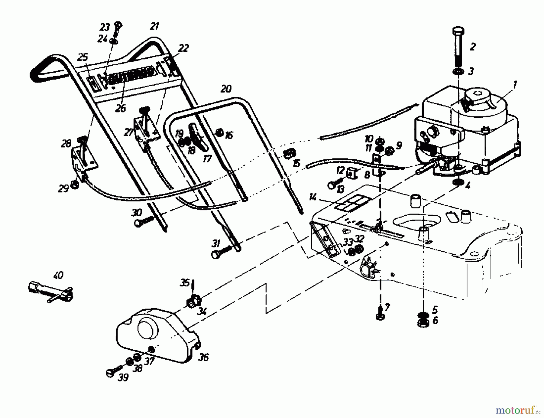  Gutbrod Snow plough SR 800 02888.02  (1985) Handle