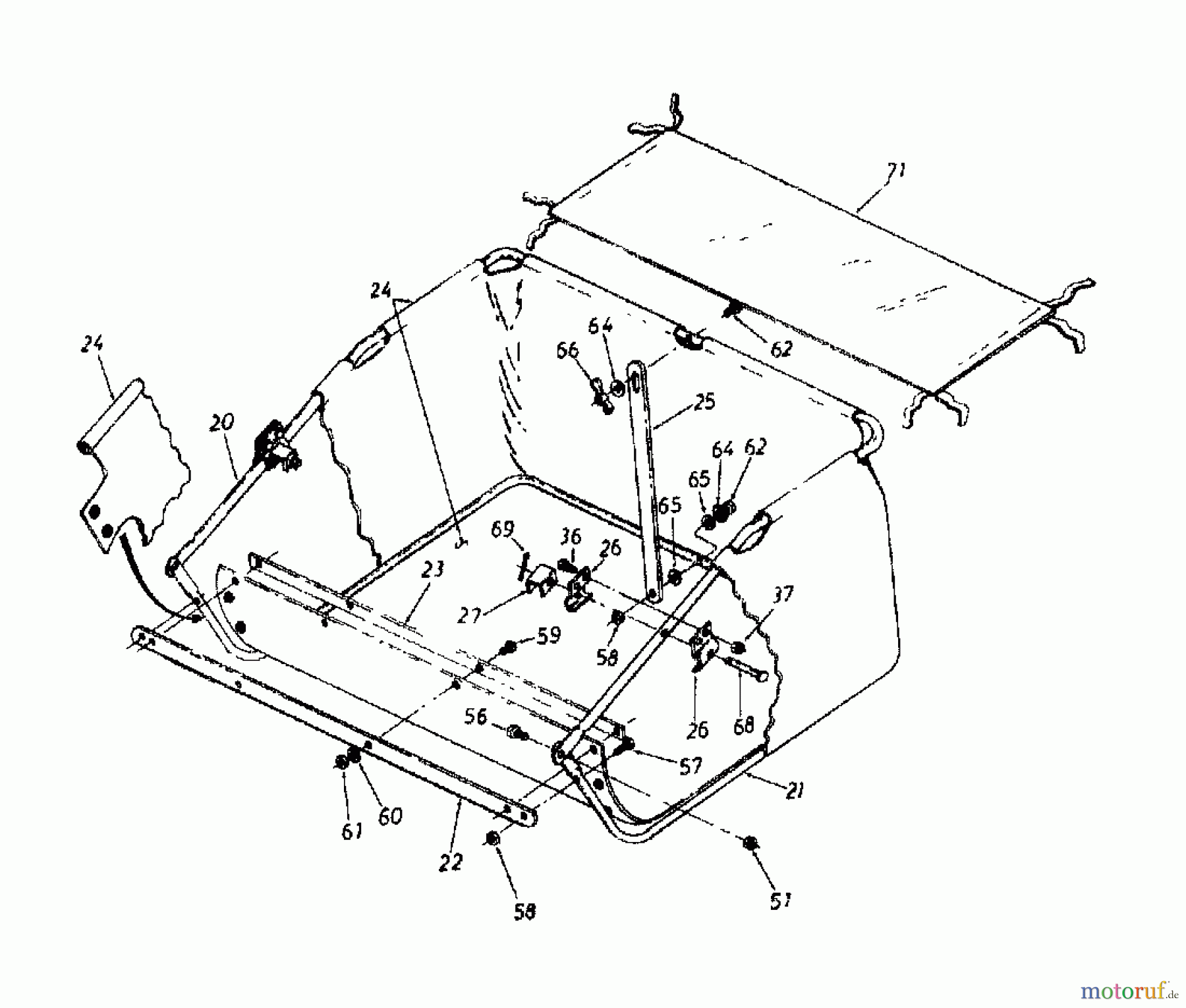  MTD Accessories Accessories garden and lawn tractors Sweeper Flott-HD 031-0172  (1985) Grass box