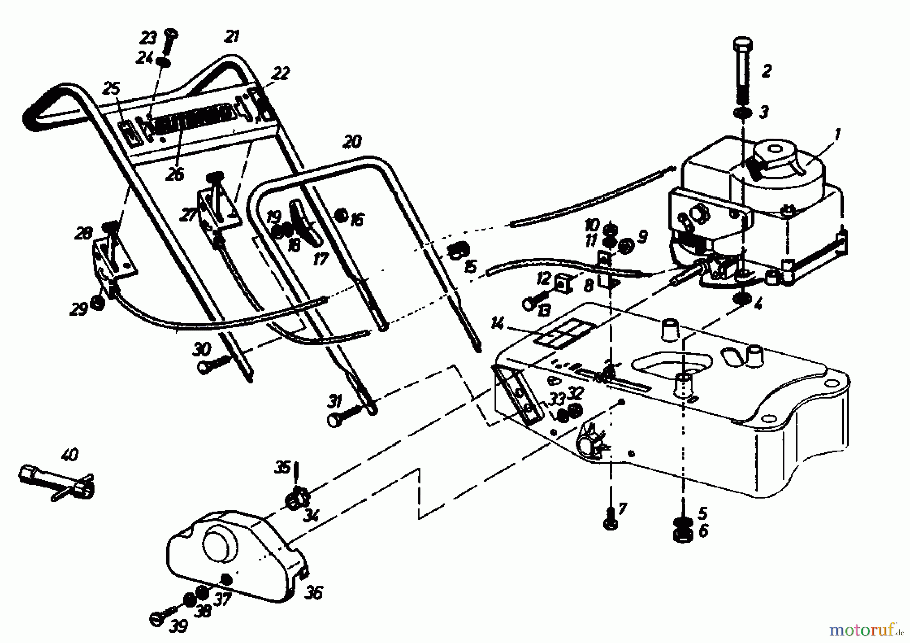  Gutbrod Snow plough SR 800 02888.02  (1986) Handle