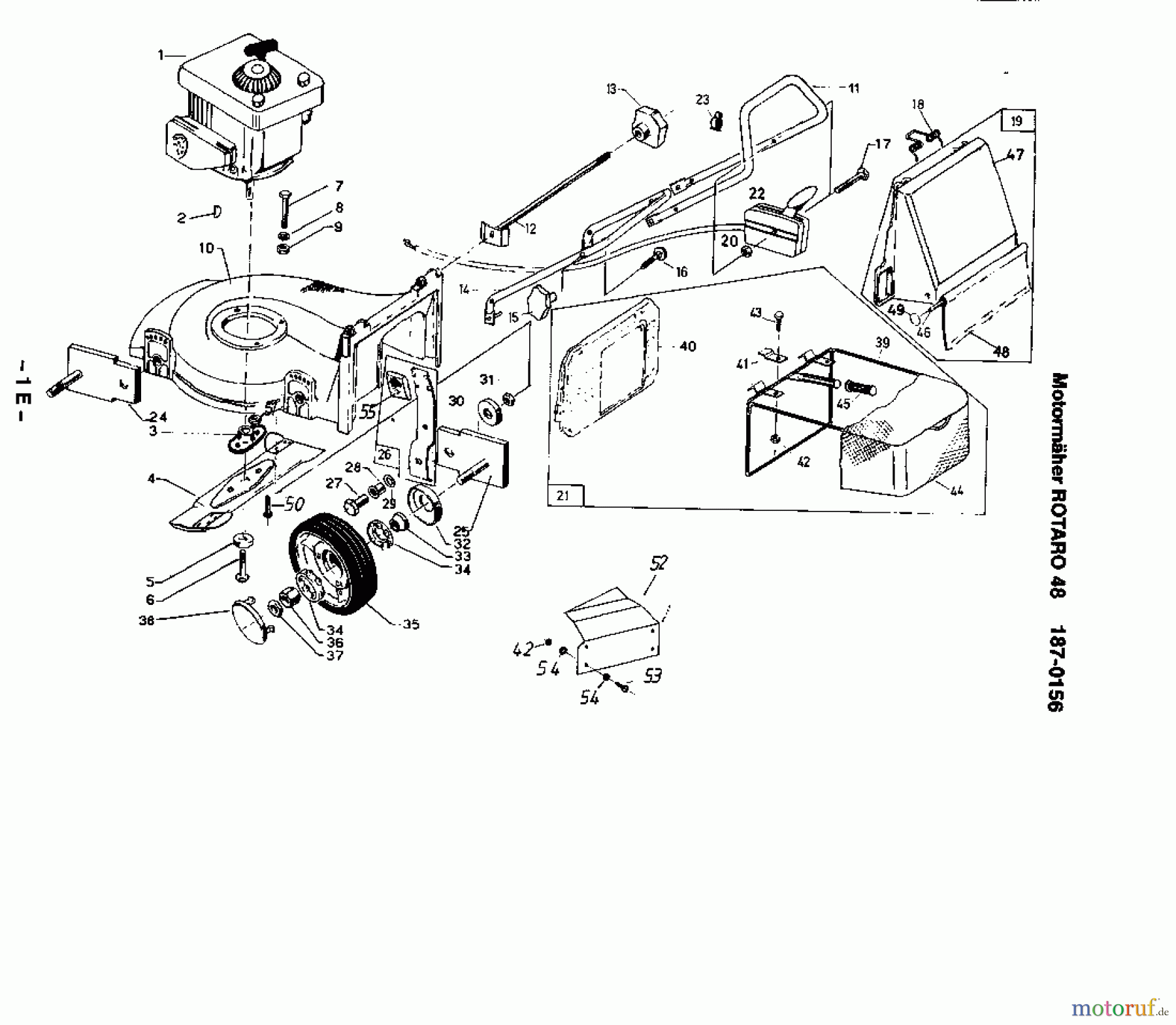  Rotaro Petrol mower ROTARO  48 187-0156  (1987) Basic machine