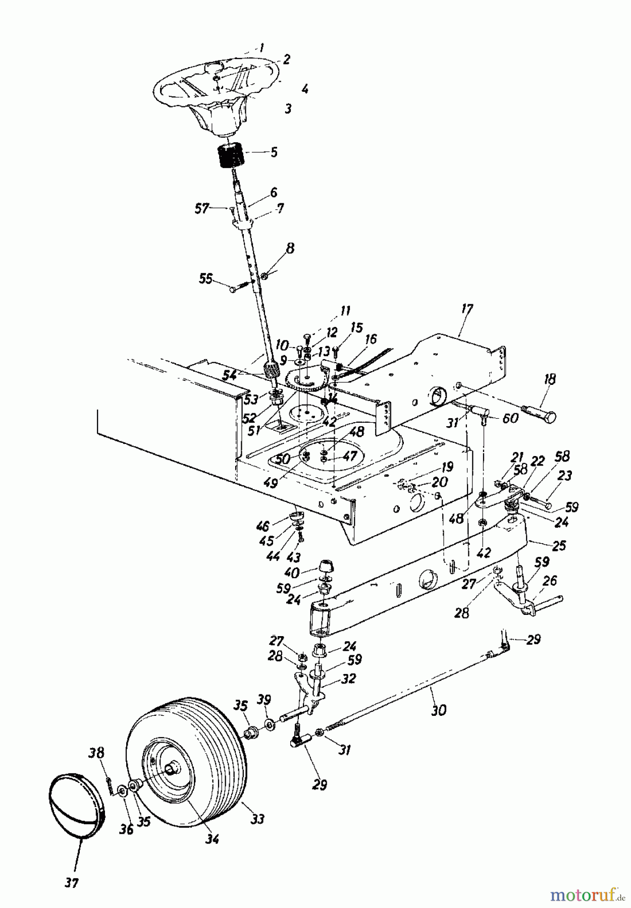  Super Lawn tractors Super 14110 137-6820  (1987) Front axle