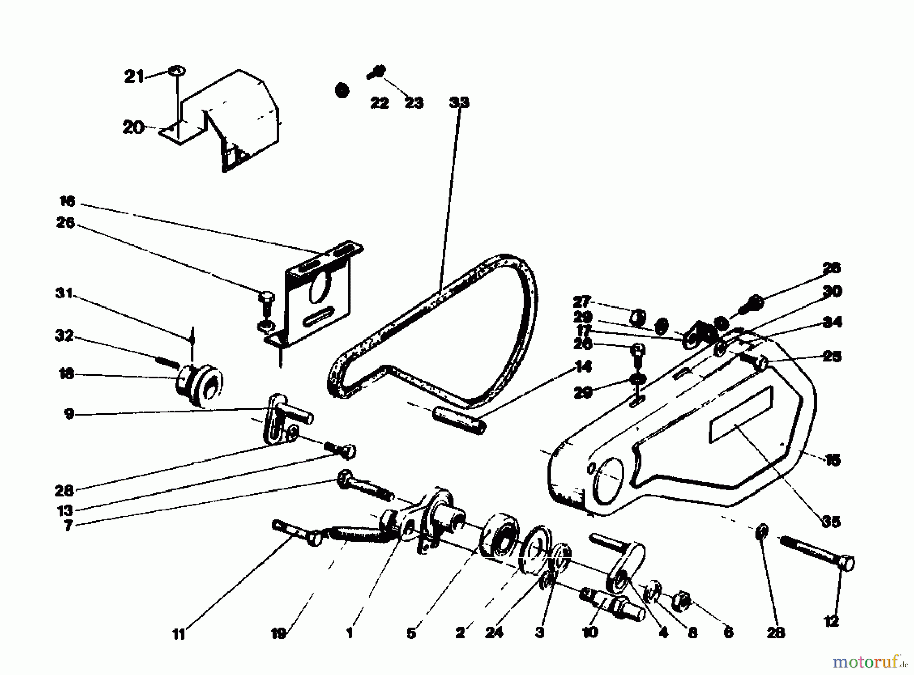  Golf Tillers 160 MS 4 07511.08  (1987) Drive system