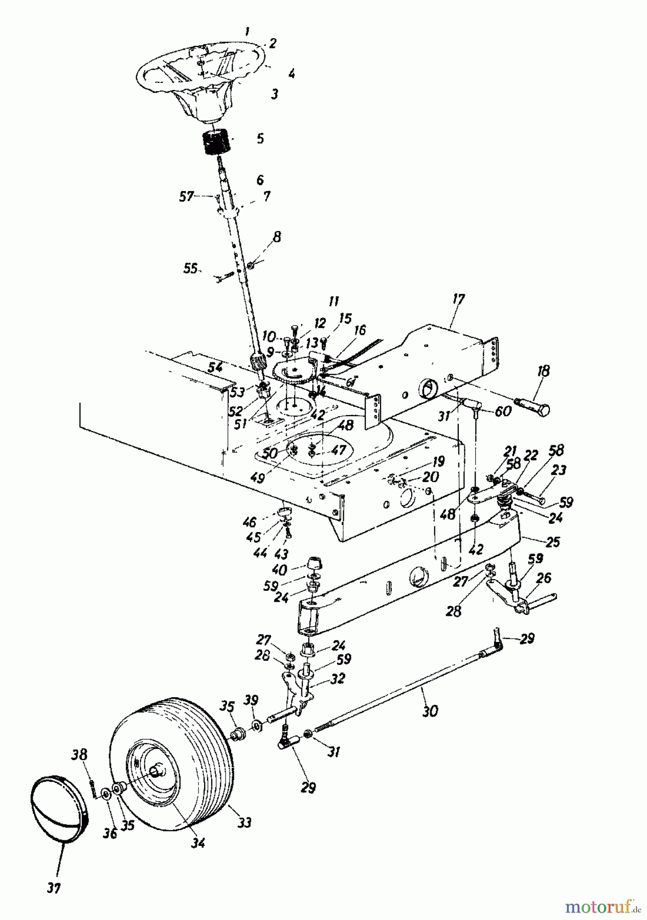  Super Lawn tractors Super 12-96 I/C 138-6520  (1988) Front axle