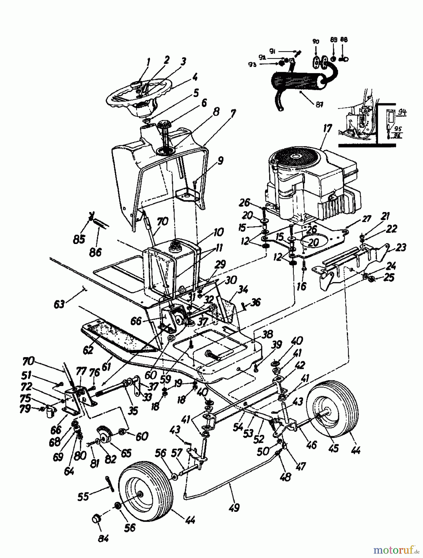  Columbia Lawn tractors RD 11/660 138-5240  (1988) Front axle