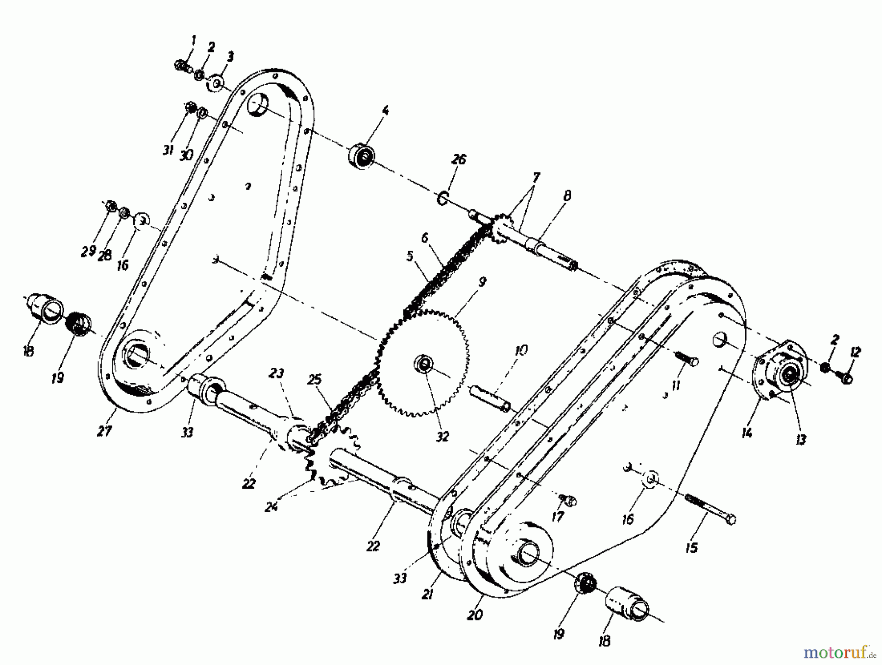  MTD Tillers GARTENTILLER  5 218-3200  (1988) Chain case