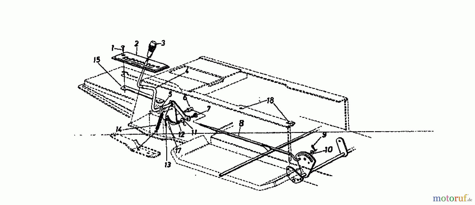  Super Lawn tractors Super 12-96 I/C 139-6520  (1989) Shift lever