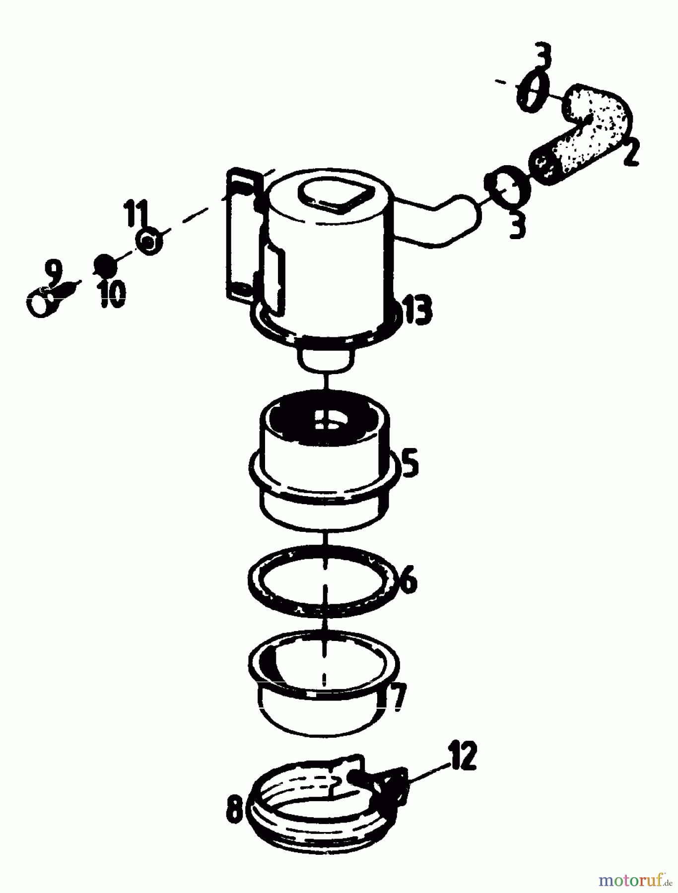  Gutbrod Cutter bar mower BM 100 4/BS 07507.02  (1988) Air cleaner