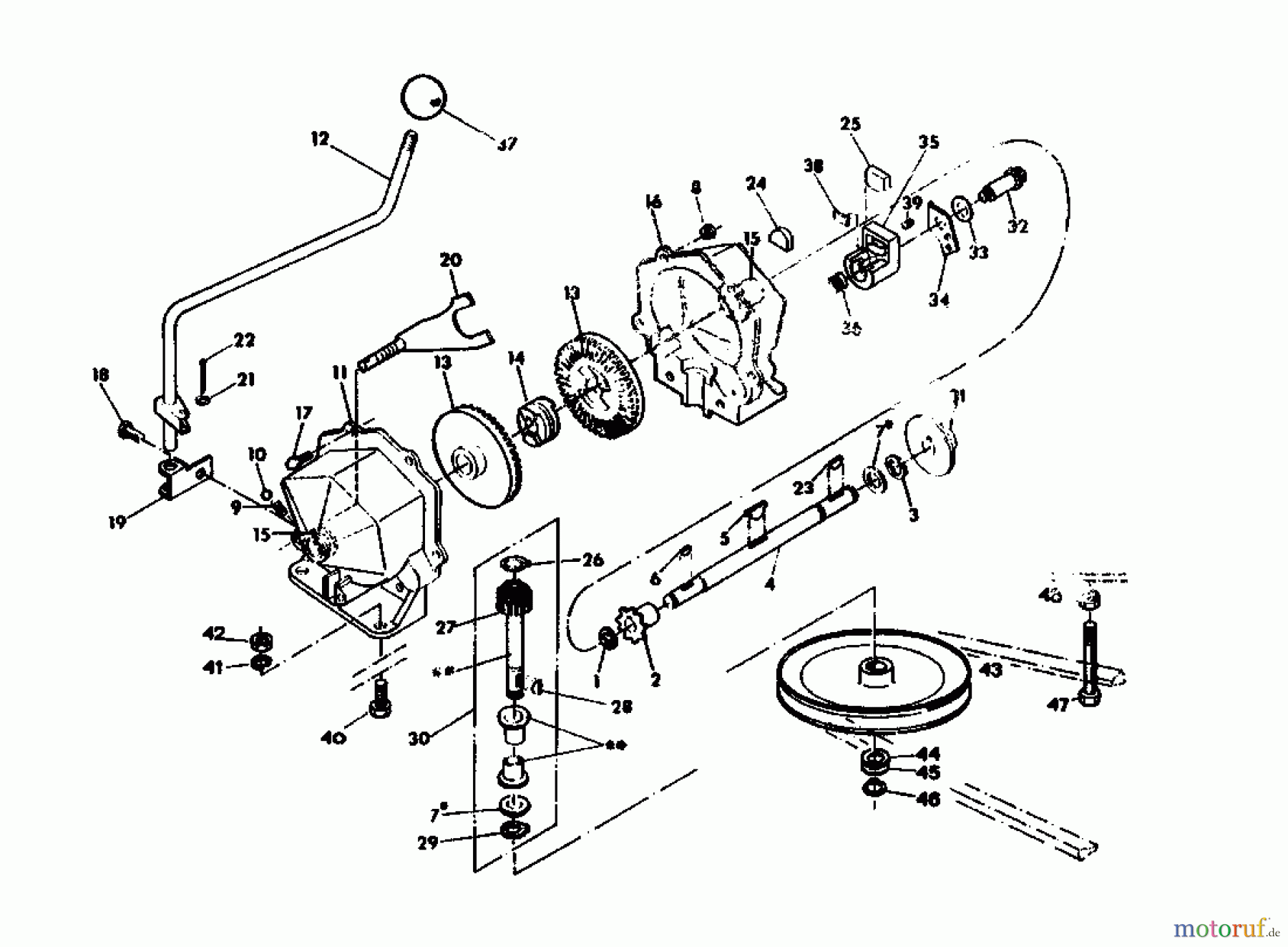  Gutbrod Lawn tractors Sprint 800 E 02840.05  (1988) Gearbox