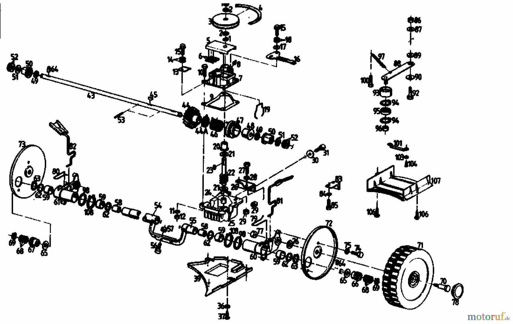  Golf Petrol mower self propelled 345 HR 4 02847.04  (1989) Gearbox