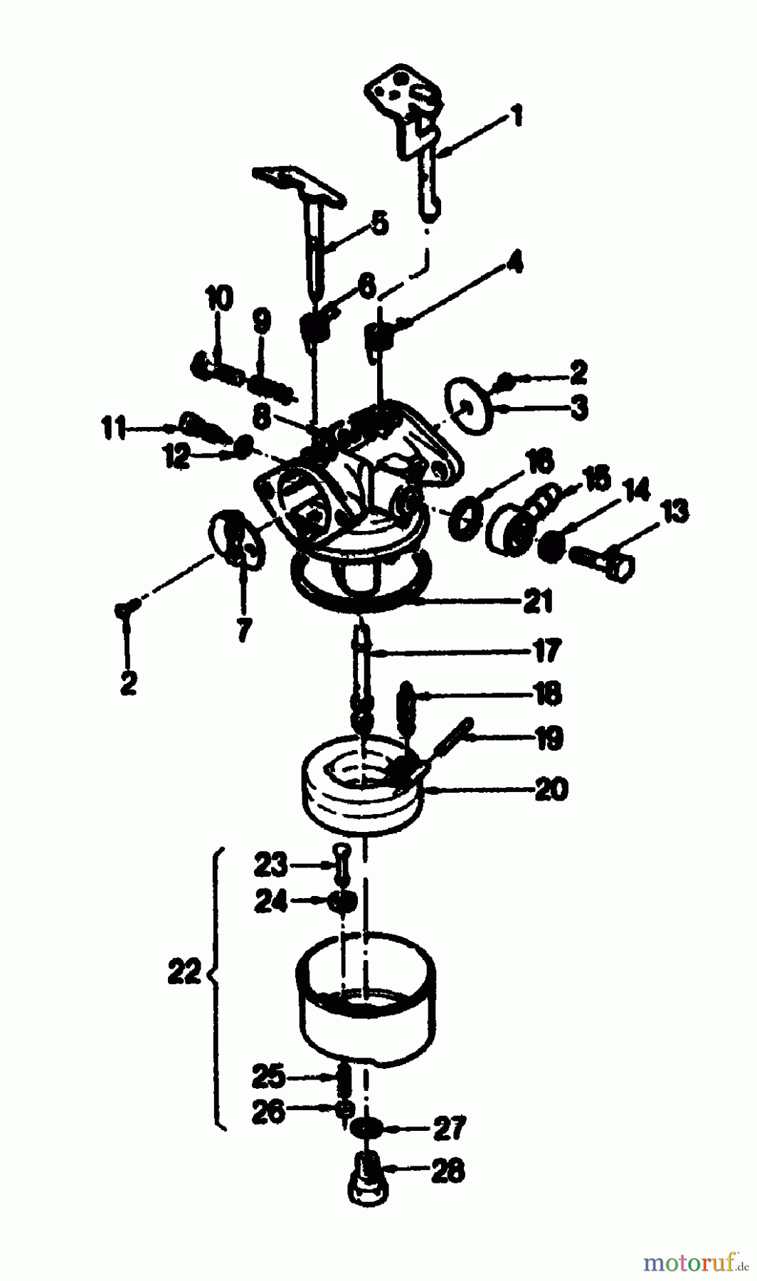  Gutbrod Petrol mower self propelled HB 47 R 02847.08  (1989) Carburetor