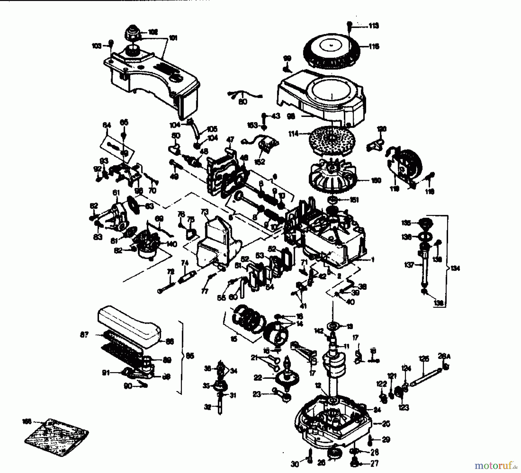  Gutbrod Petrol mower self propelled HB 46 R 02877.02  (1989) Crankcase, Cylinder