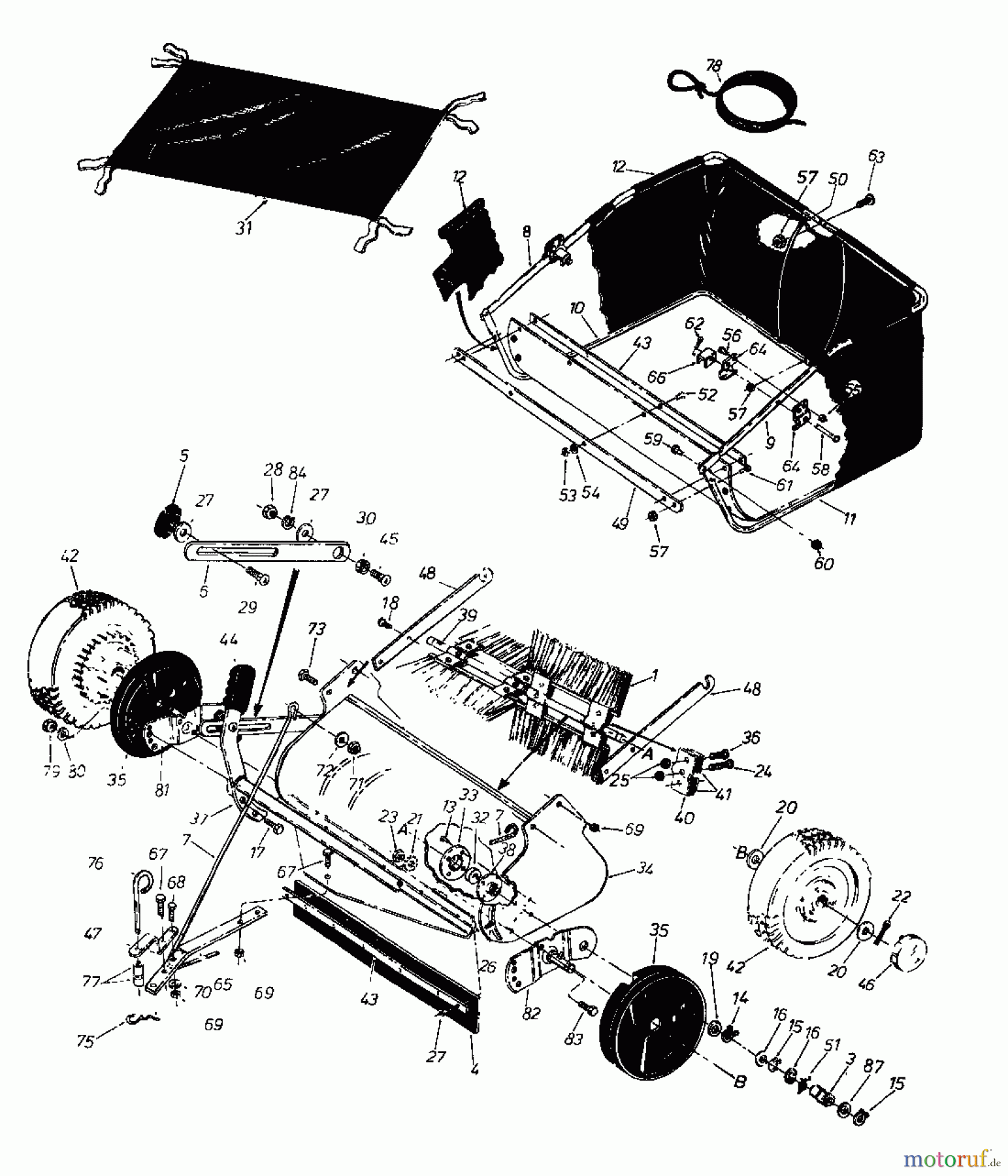  MTD Accessories Accessories garden and lawn tractors Sweeper Flott-HD 042-0172-9  (1990) Basic machine