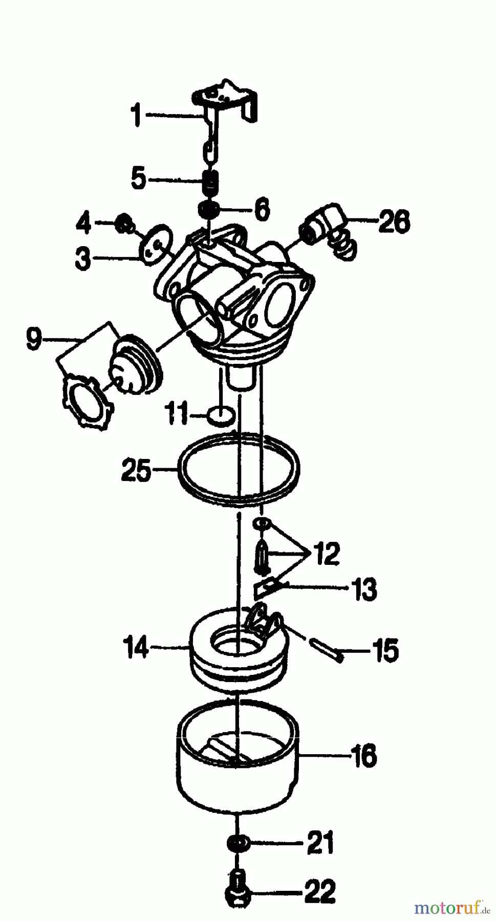  Golf Electric mower Golf HE 02881.04  (1990) Carburetor