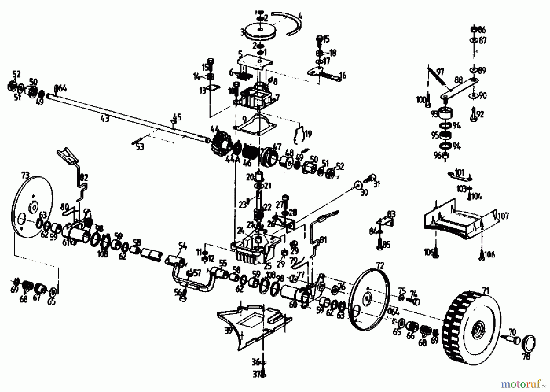  Golf Petrol mower self propelled 345 HR 4 02847.04  (1990) Gearbox