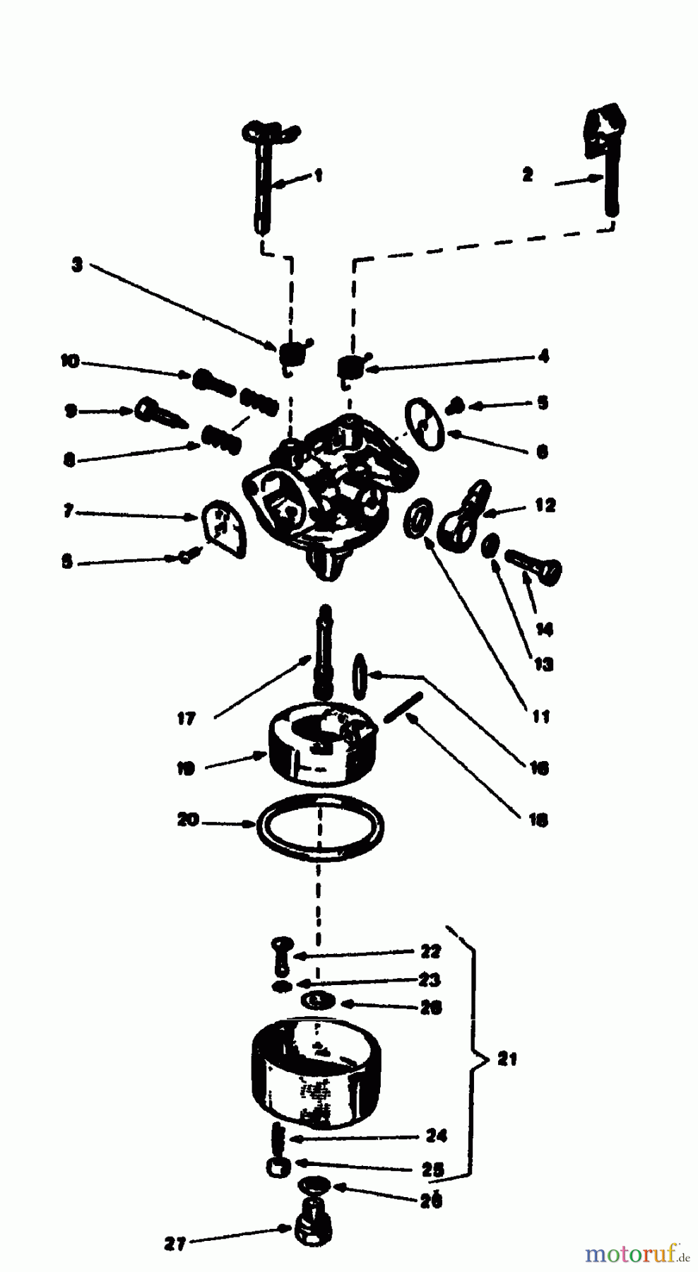  Golf Electric mower HE 02881.04  (1990) Carburetor