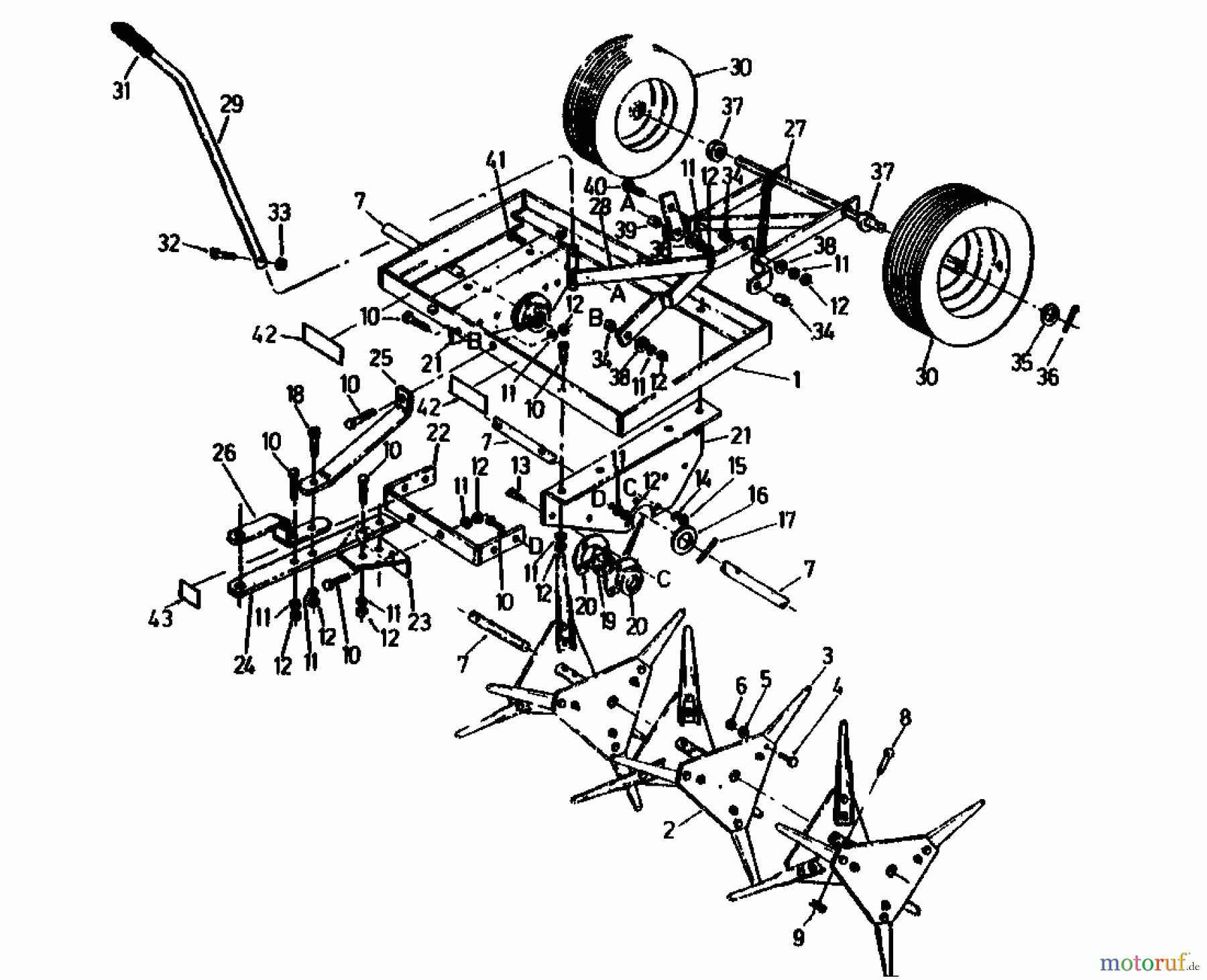  MTD Accessories Accessories garden and lawn tractors Groomer RL 100-18 04012.02  (1990) Basic machine