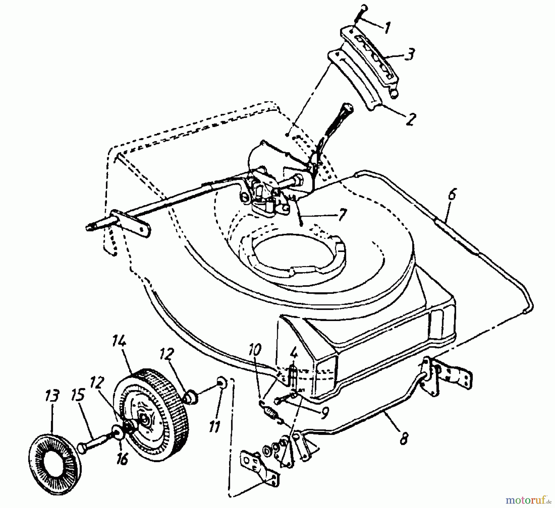  Columbia Petrol mower self propelled CS 53 121-476R  (1991) Front axle