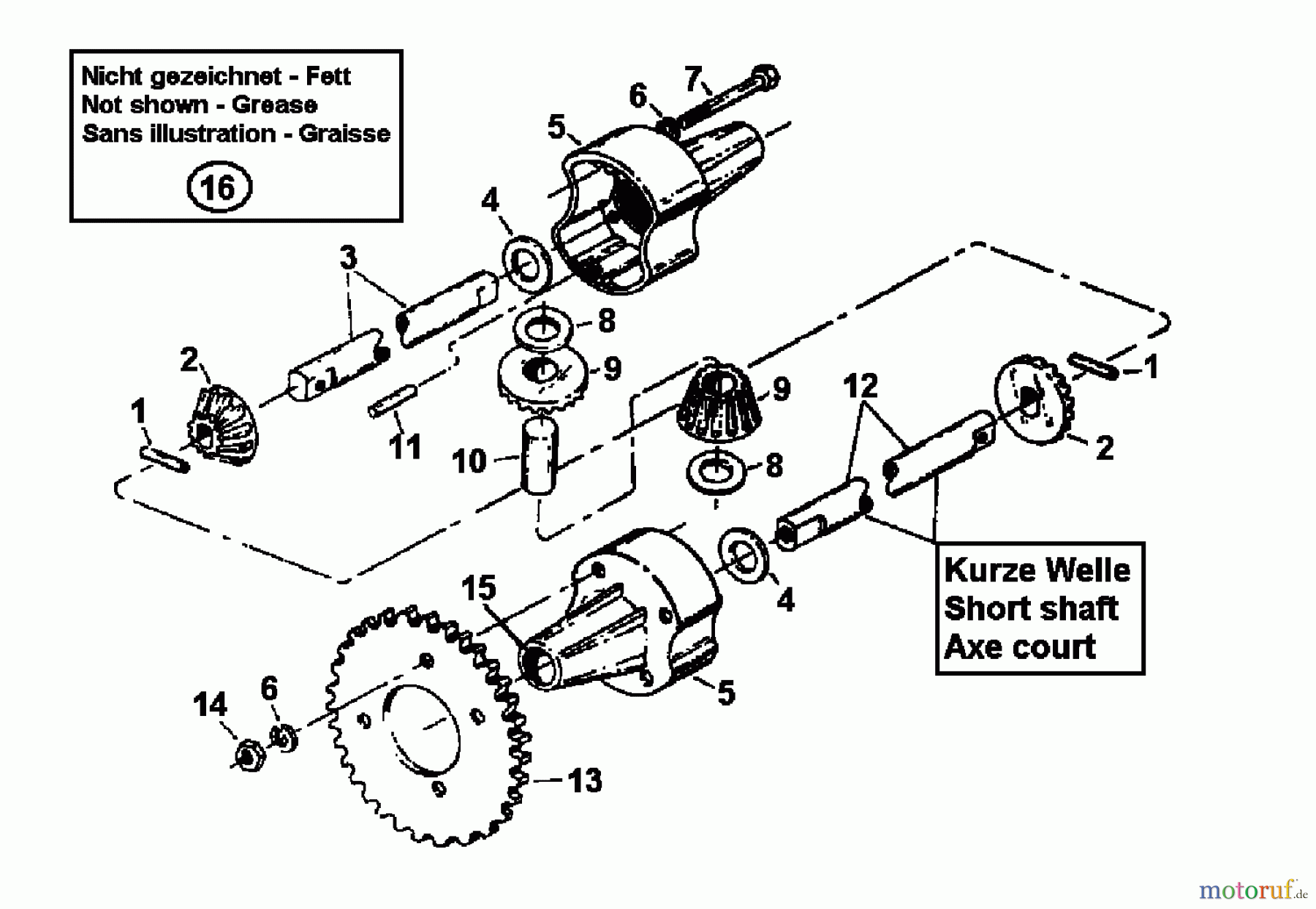  Columbia Lawn tractors RD 11/660 132-5240  (1992) Differential