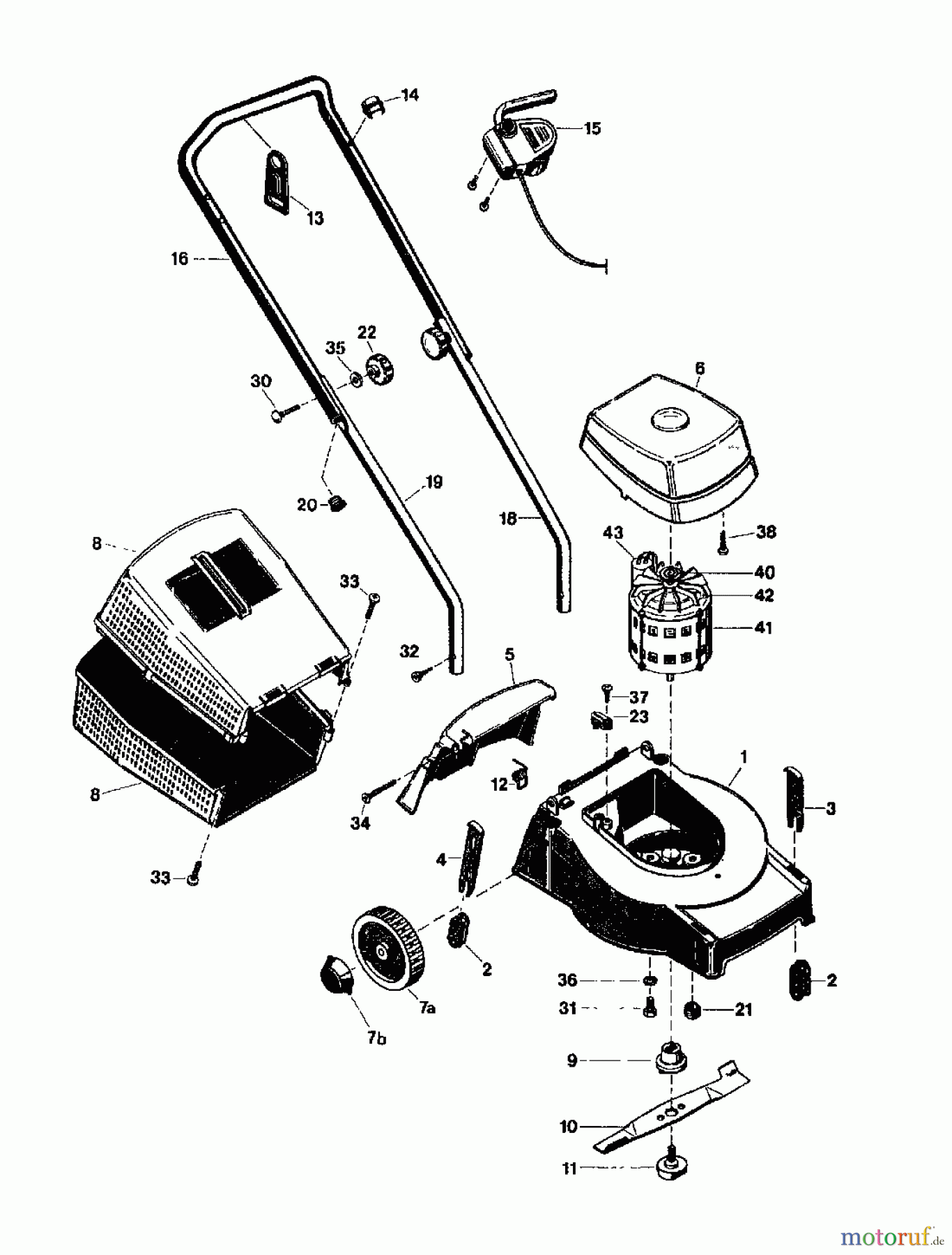  King Electric mower KING 33 E 181-0133  (1991) Basic machine