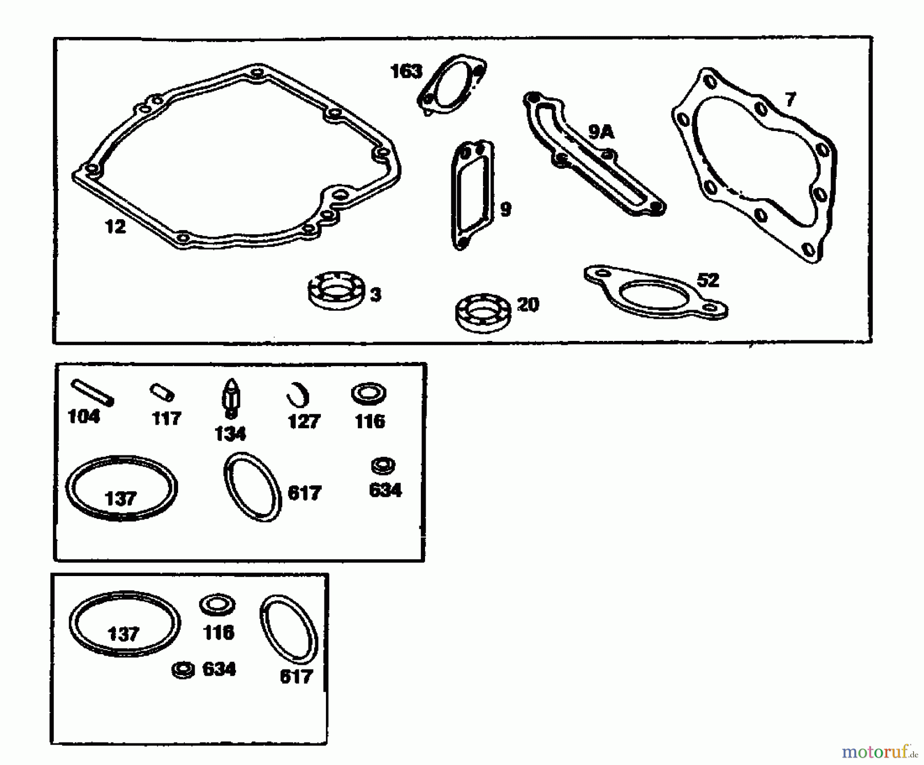  Gutbrod Cutter bar mower BM 710 07515.03  (1991) Gasket set