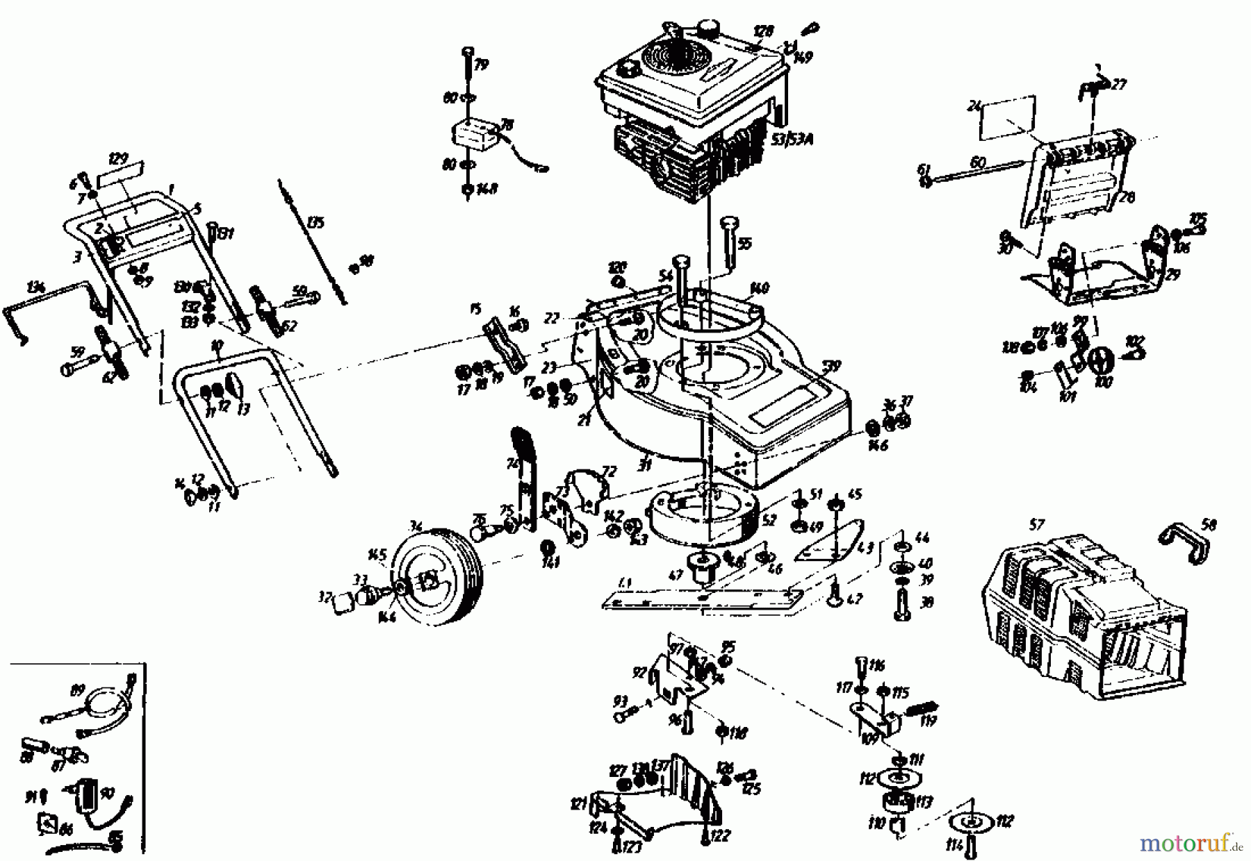  Gutbrod Petrol mower self propelled TURBO HBSR 04011.03  (1991) Basic machine