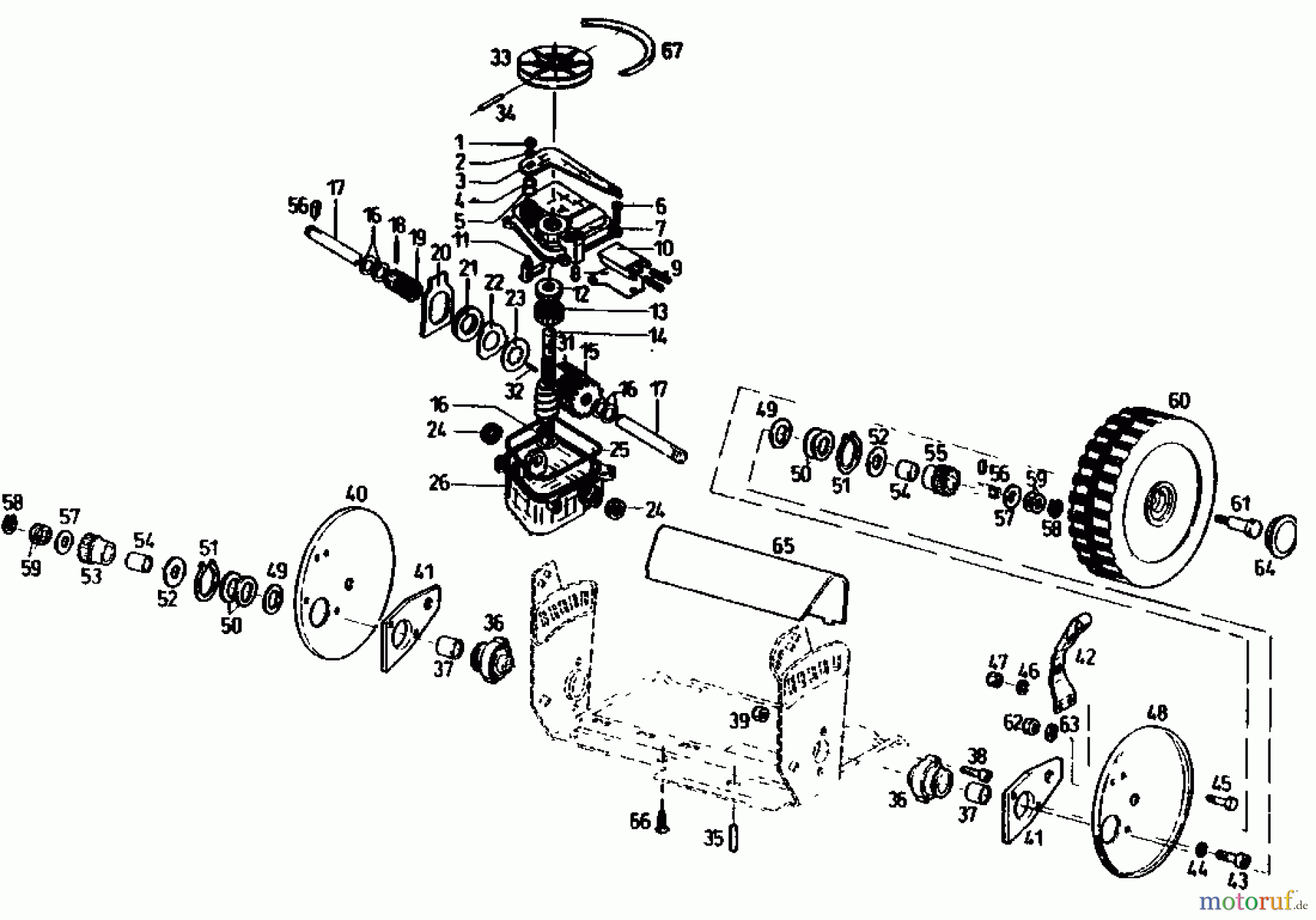  Gutbrod Petrol mower self propelled TURBO HBSR 04011.03  (1991) Gearbox
