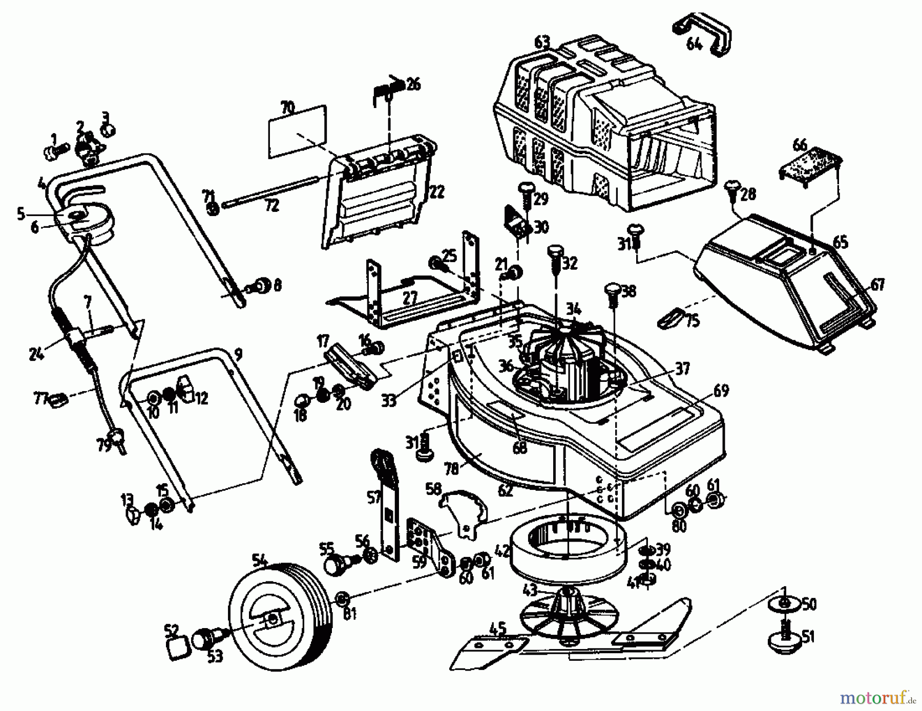  Golf Electric mower 345 HLE 02841.06  (1992) Basic machine