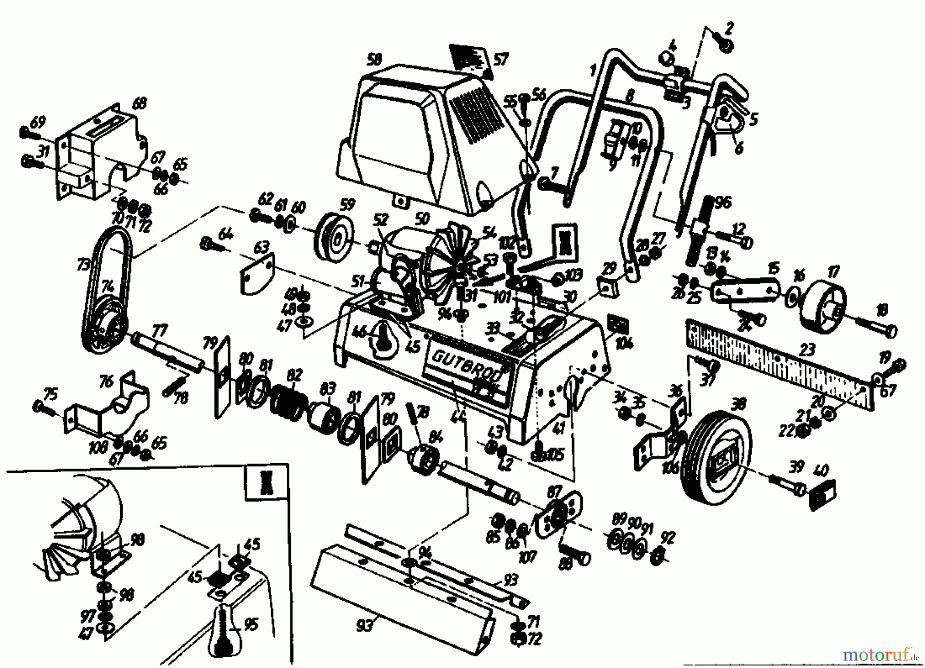  Gutbrod Electric verticutter VE 35 02645.09  (1992) Basic machine