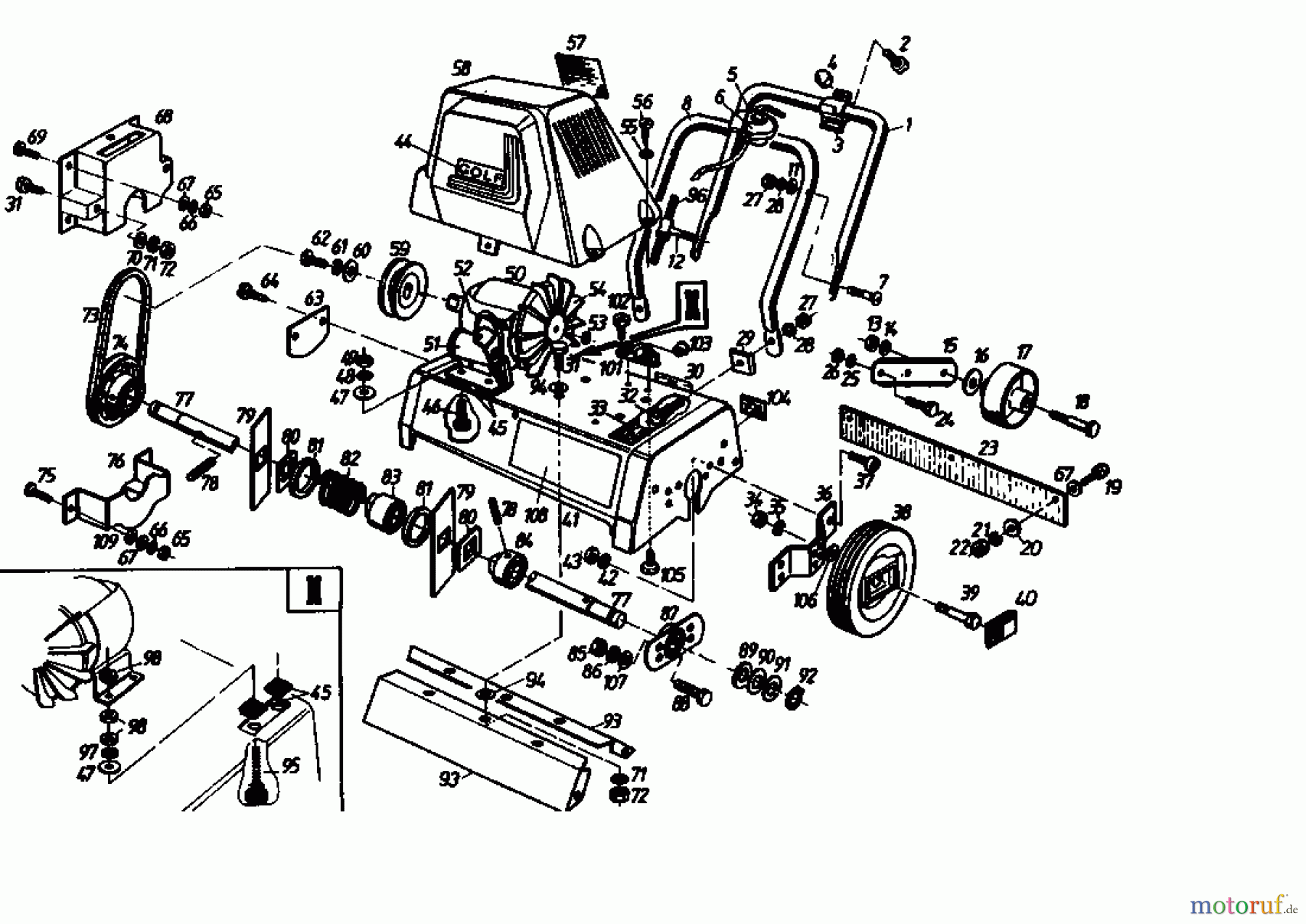  Golf Electric mower 132 HE 02845.08  (1992) Basic machine