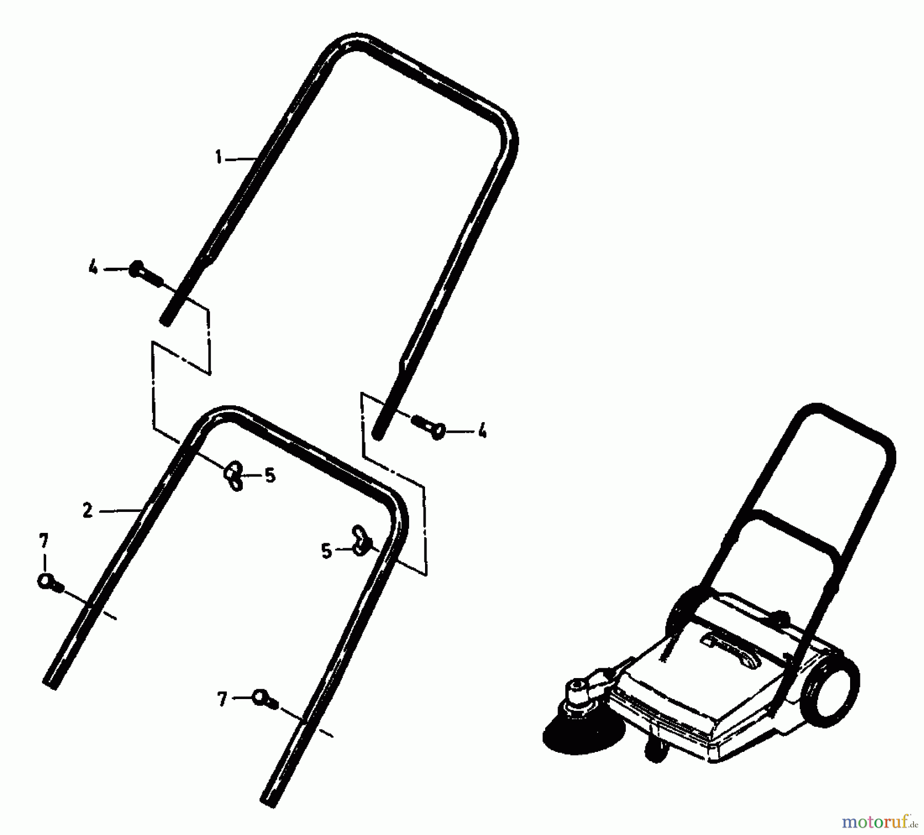  Gutbrod Push sweepers B 77 02067.03  (1992) Handle