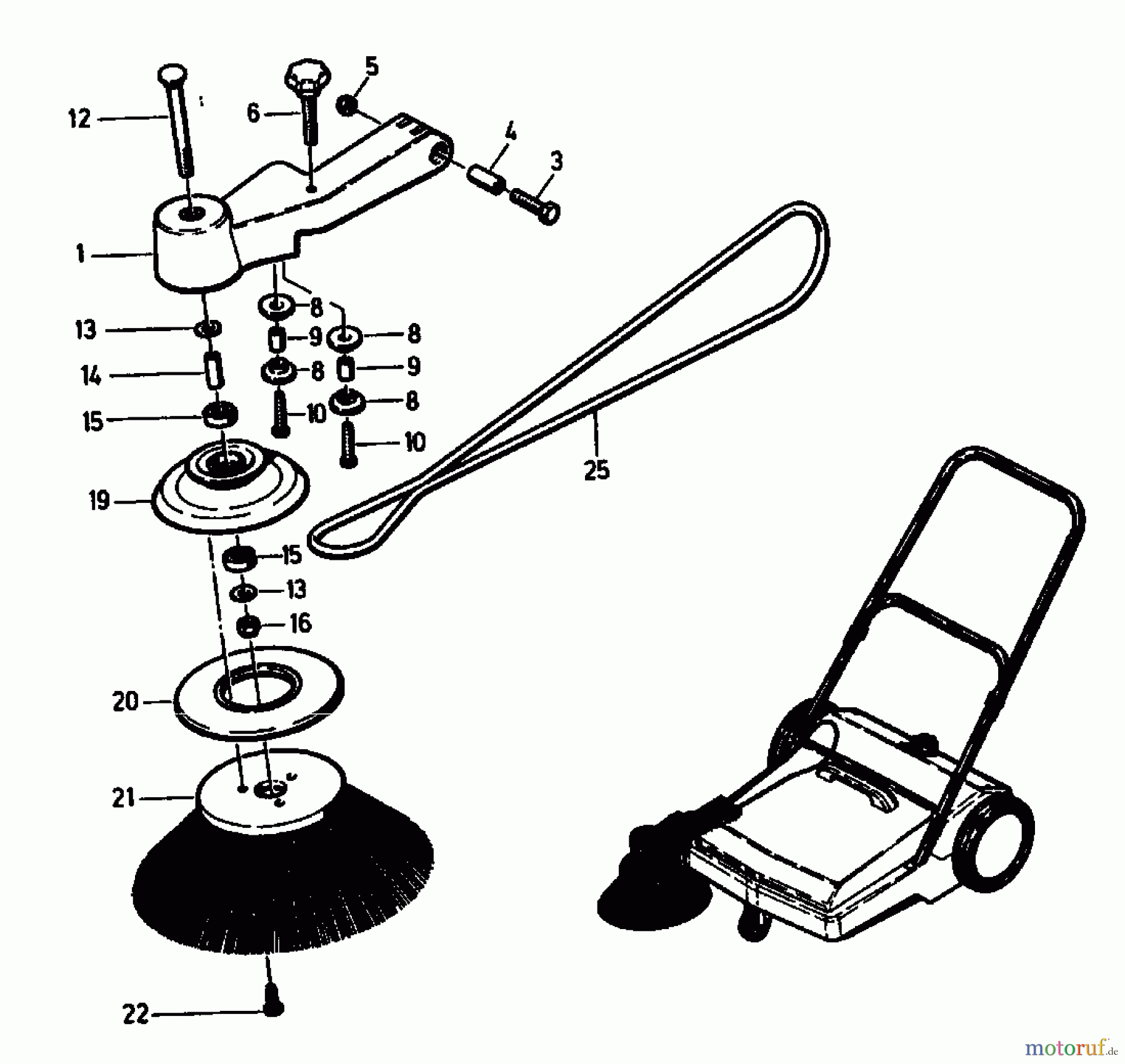  Gutbrod Push sweepers B 77 02067.03  (1992) Side broom