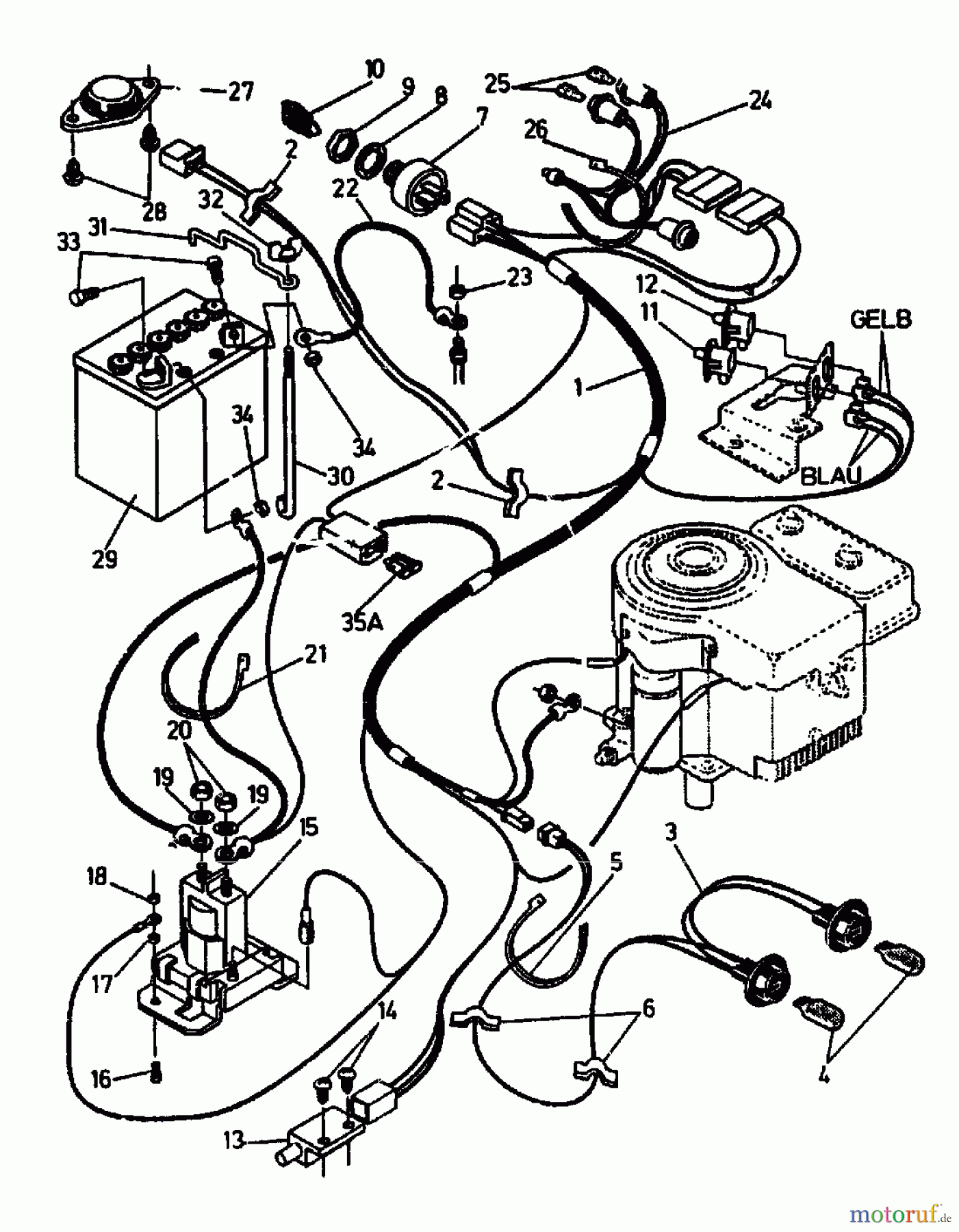  Gutbrod Lawn tractors RSB 100-12 04015.02  (1992) Electric parts