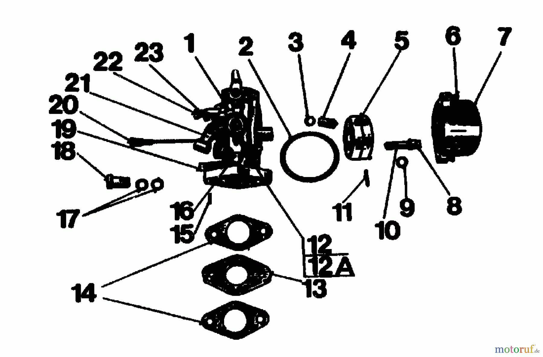  Gutbrod Cutter bar mower BM 100-2/G 07507.01  (1992) Carburetor