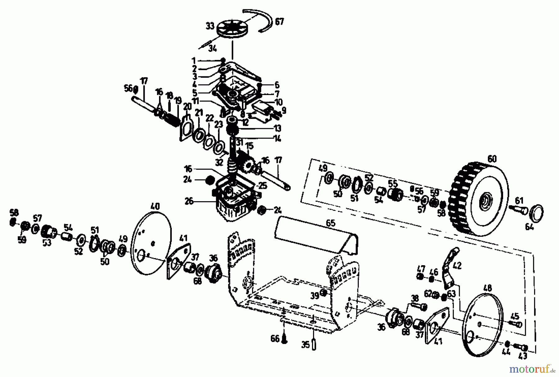  Gutbrod Petrol mower self propelled TURBO HBSR 04021.03  (1993) Gearbox