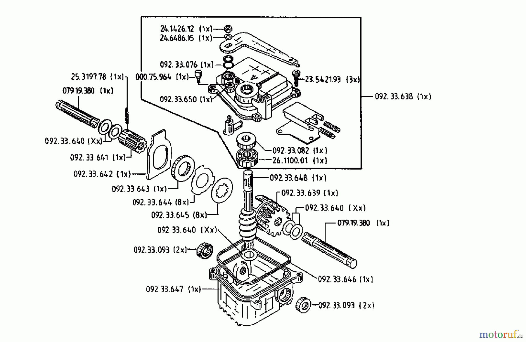  Gutbrod Petrol mower self propelled HB 48 RL 02815.01  (1993) Gearbox