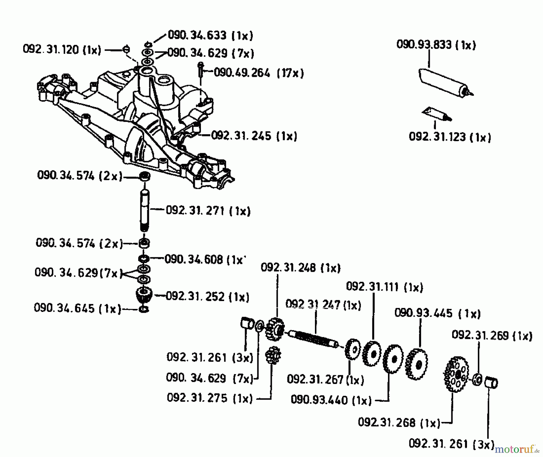  Gutbrod Lawn tractors RSB 80-12 00097.07  (1994) Gearbox