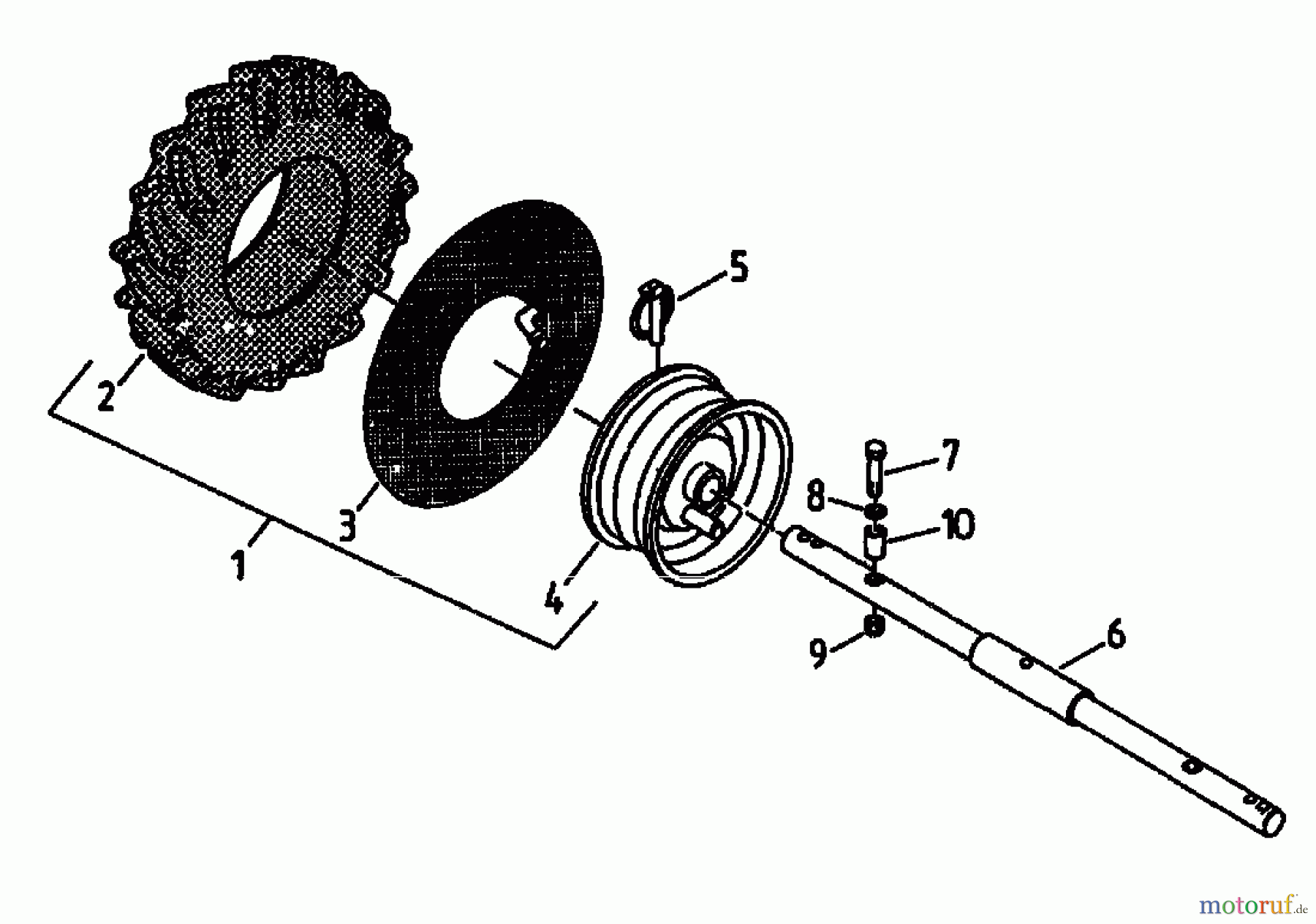  Gutbrod Cutter bar mower BM 107 07517.03  (1994) Wheels