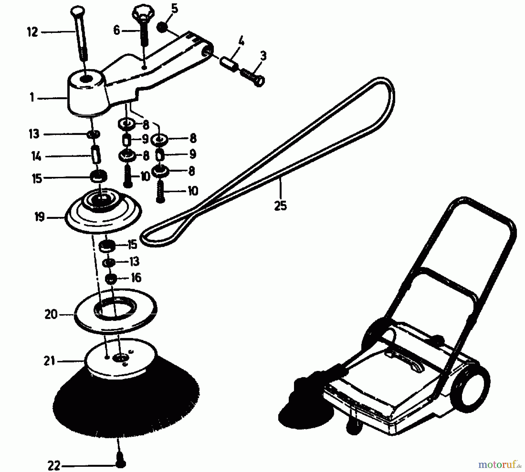  Gutbrod Push sweepers B 77 02067.03  (1994) Side broom