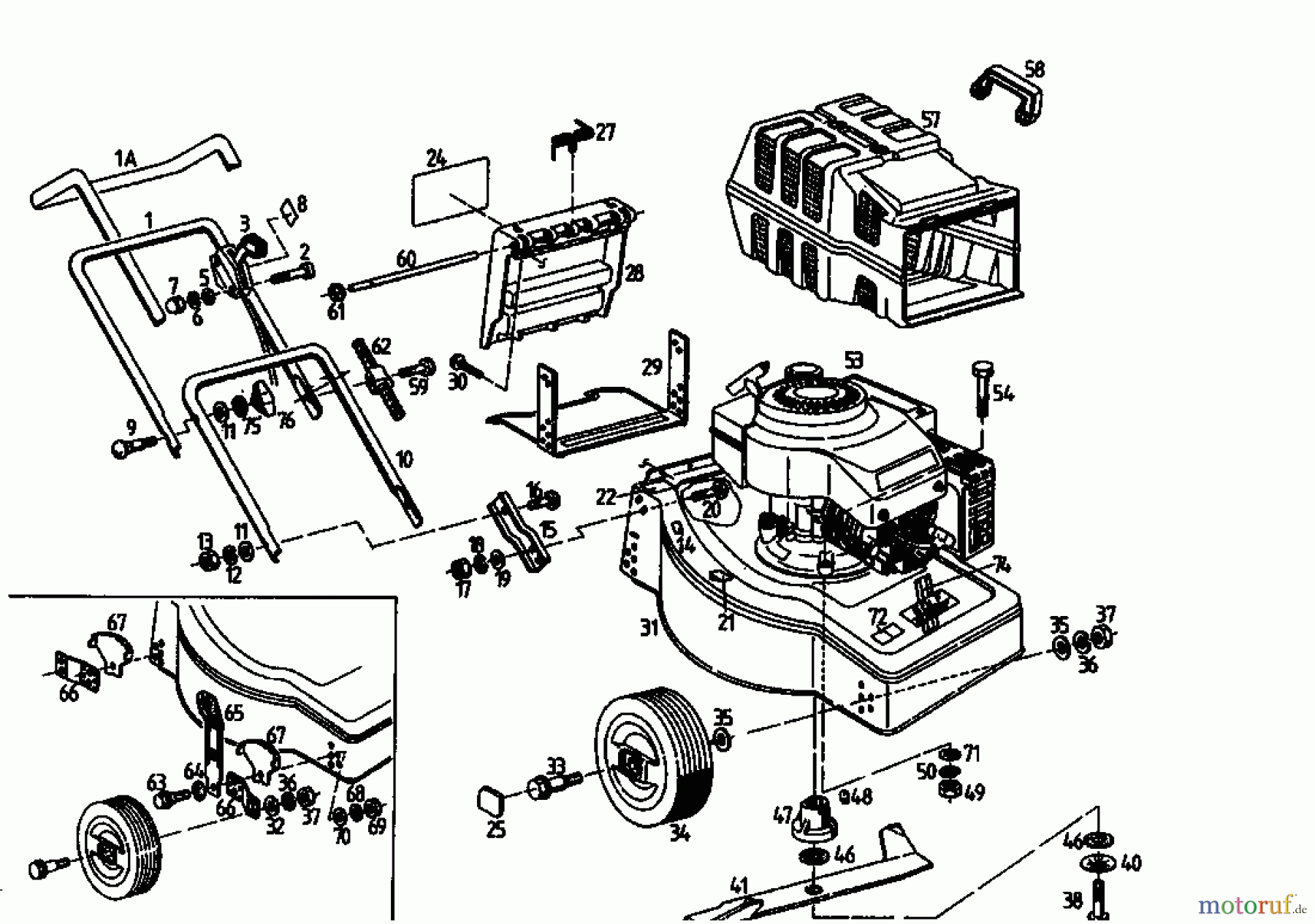  Golf Petrol mower B 02813.04  (1994) Basic machine