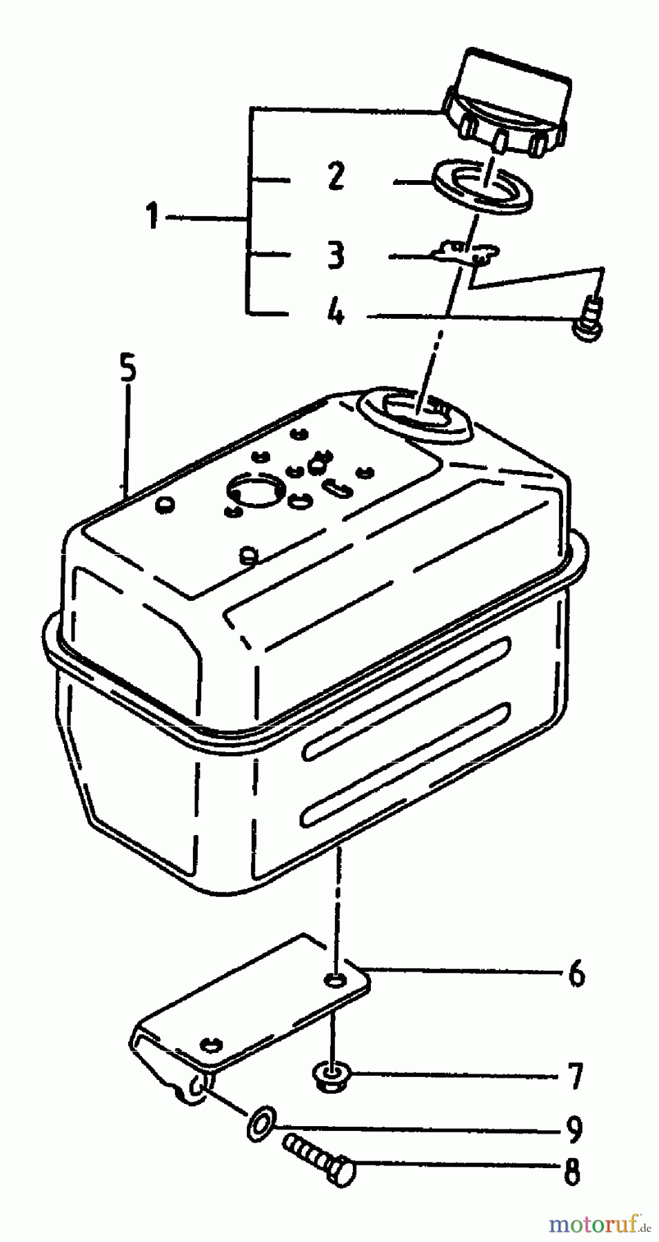  Gutbrod Cutter bar mower BM 107 07517.05  (1995) Fuel tank