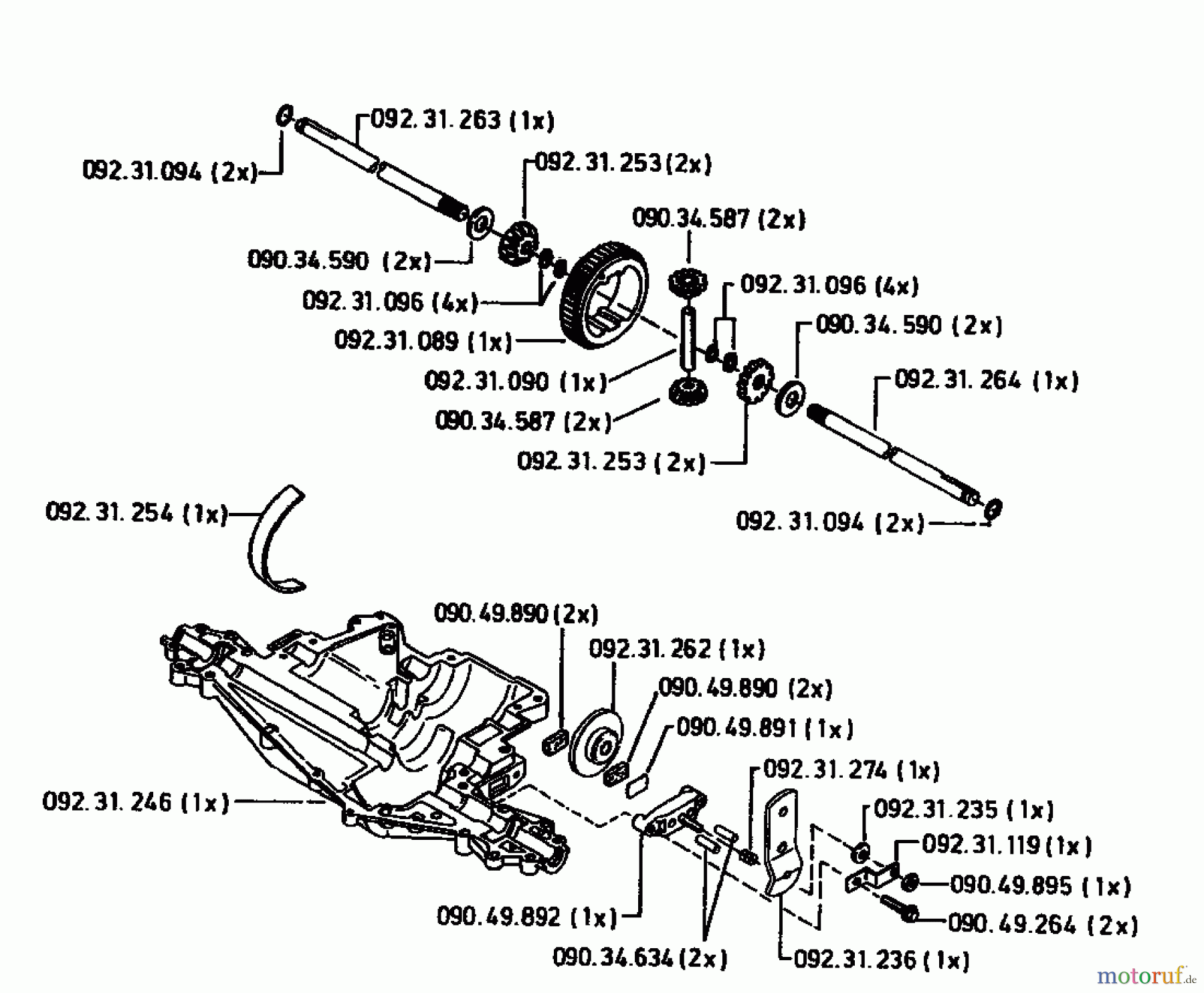  Gutbrod Lawn tractors RSB 80-12 00097.07  (1995) Gearbox