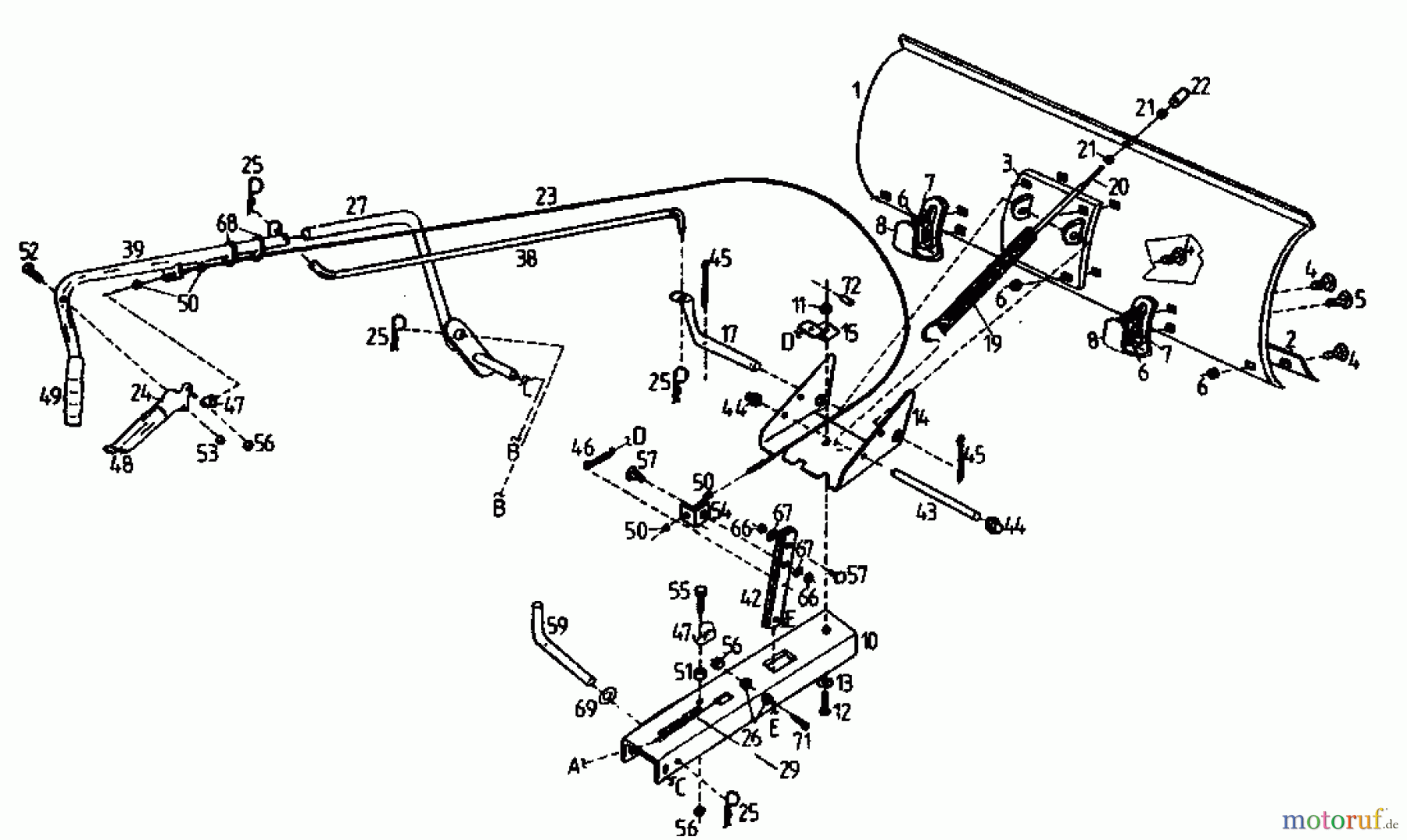  MTD Accessories Accessories garden and lawn tractors Snow blade RS 100-12 04015.06  (1995) Snow blade