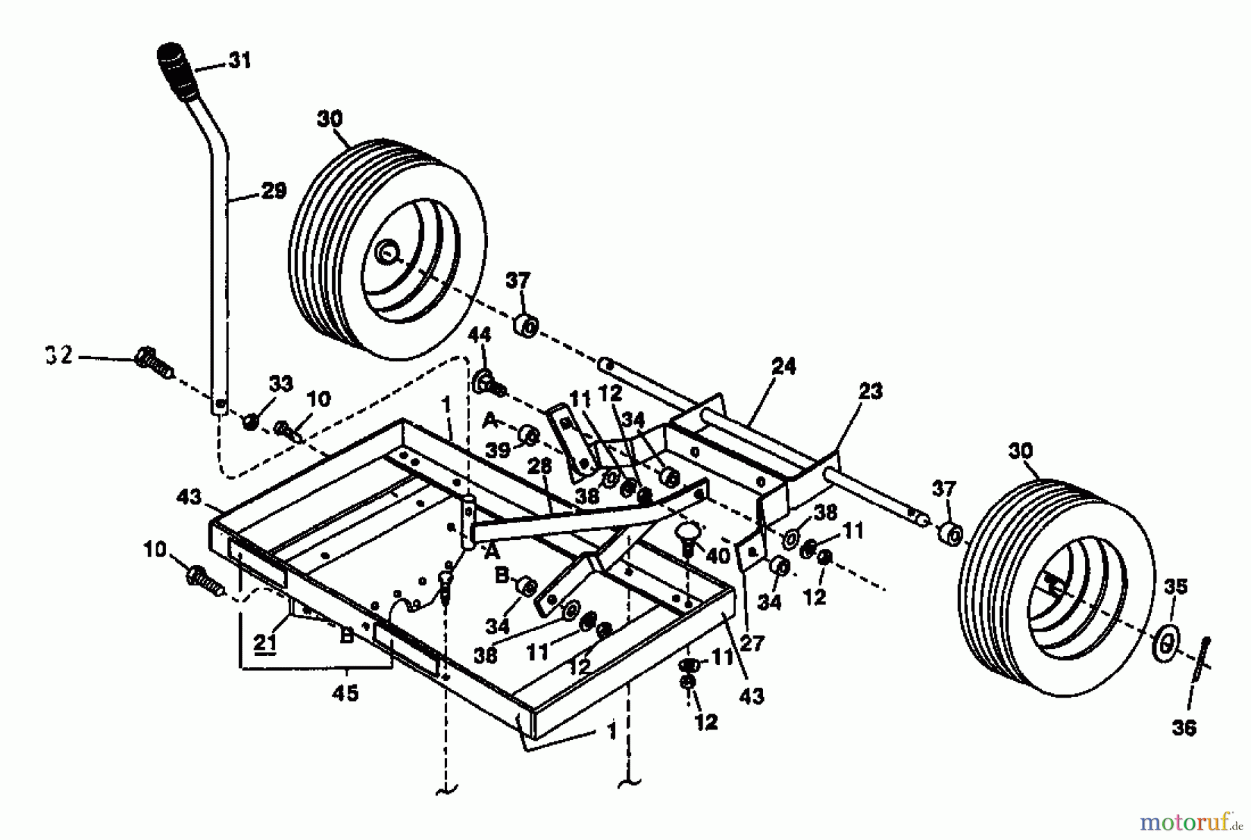  MTD Accessories Accessories garden and lawn tractors Groomer RL 100-18 04012.02  (1995) Basic machine