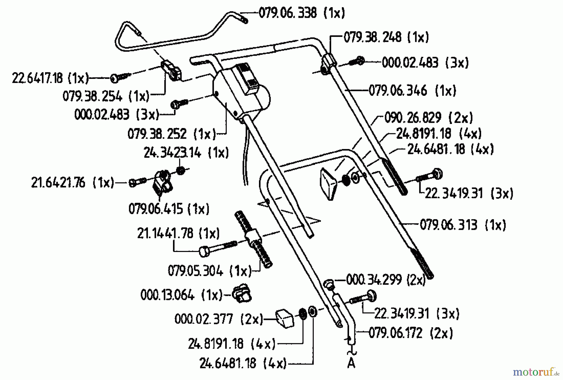  Golf Electric mower 232 HE 02823.06  (1995) Handle